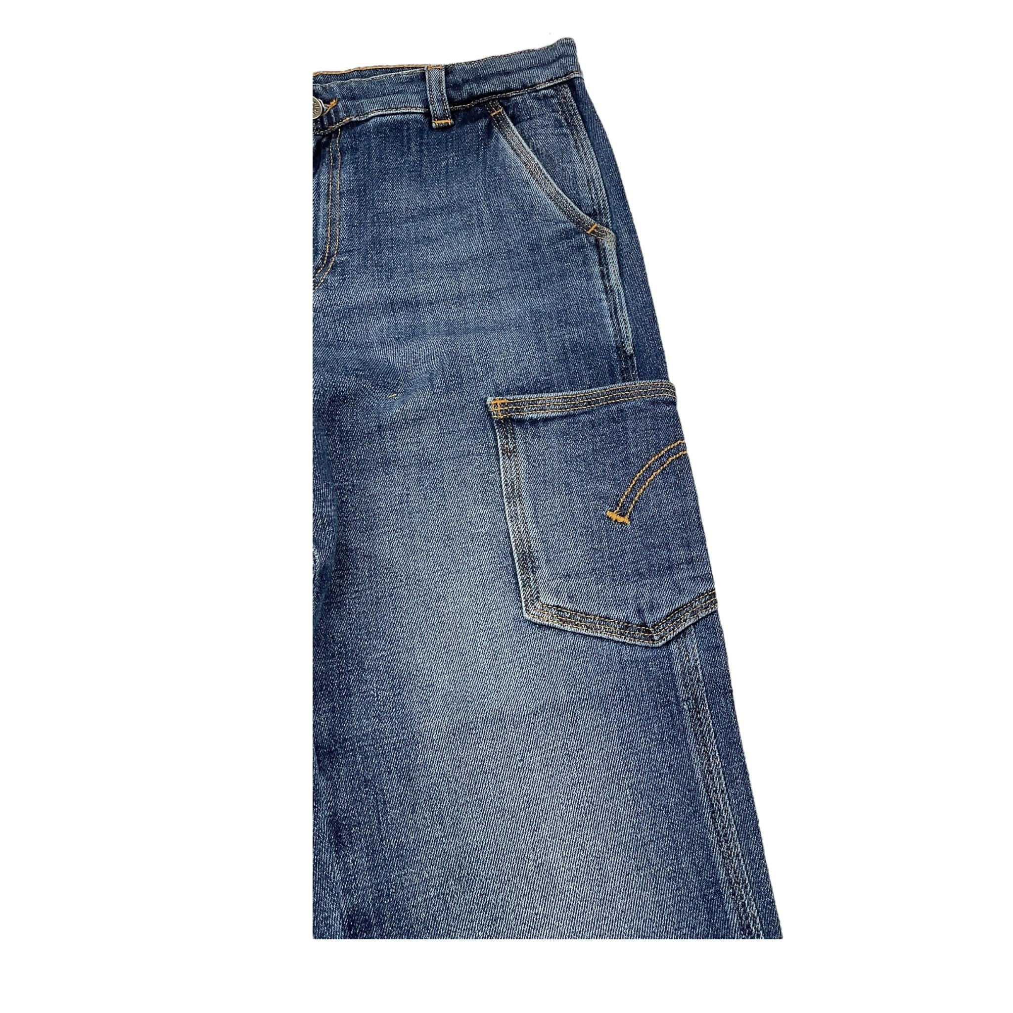 DONDUP jeans tinta unita con 5 tasche Blu per Bambino DMPA236C BLU DONDUP