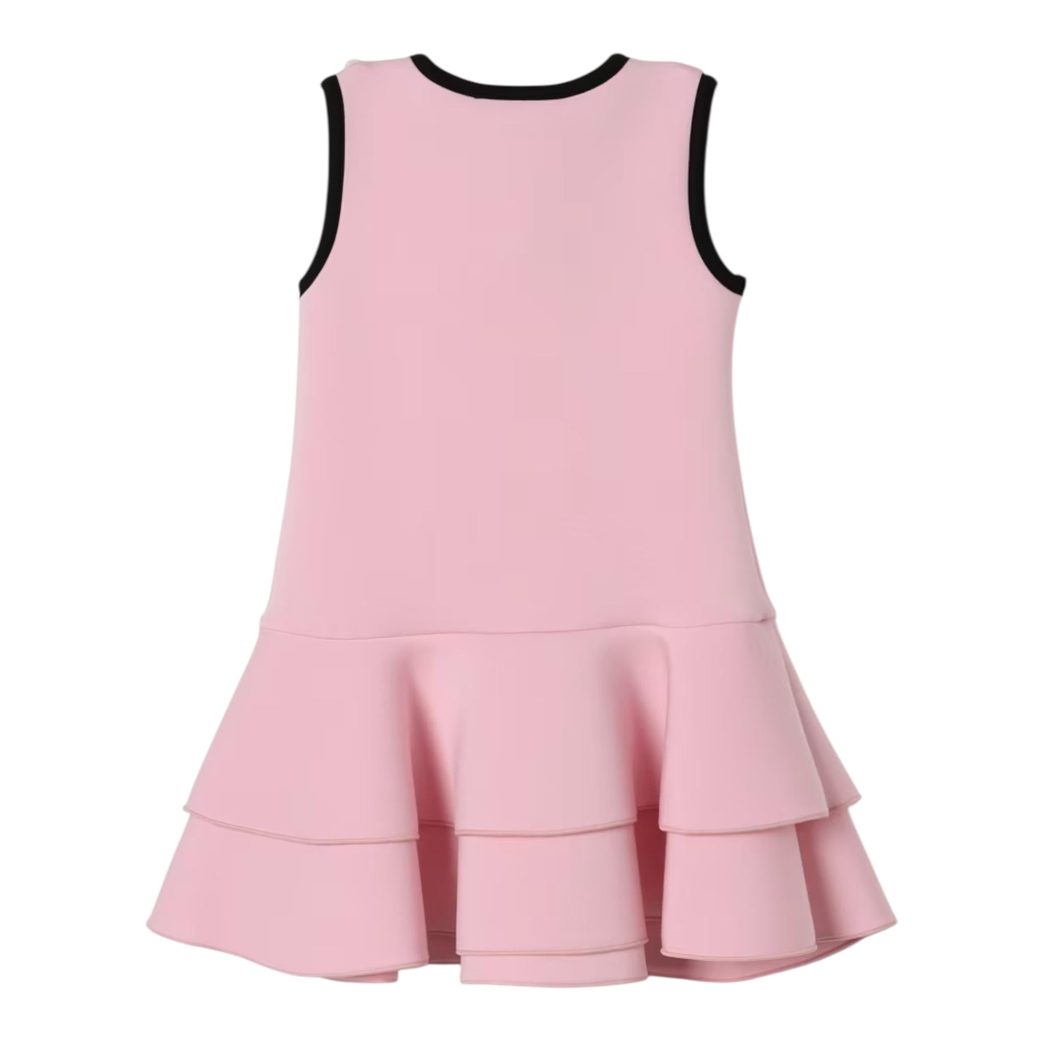 TWINSET abito giromanica tinta unita con profili in contrasto Rosa per Bambina 242GJ2020 ROSA TWINSET