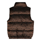 MOSCHINO smanicato tinta unita cn stampe logo Marrone per Bambino HUS04SX MARRONE MOSCHINO