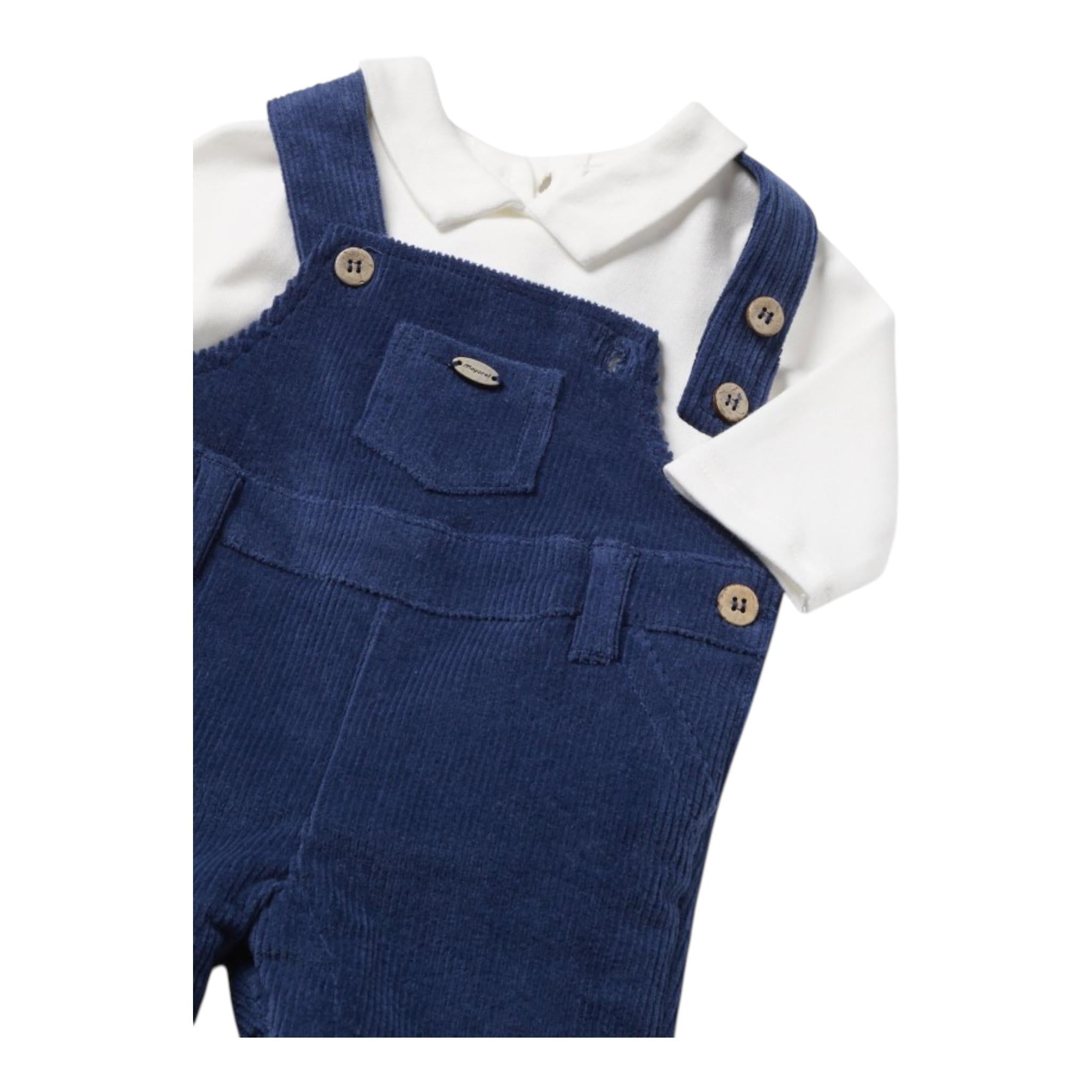 MAYORAL completo 2pz shirt-salpette bicolore Bianco/blu per Neonato 2632 BIANCO/BLU MAYORAL