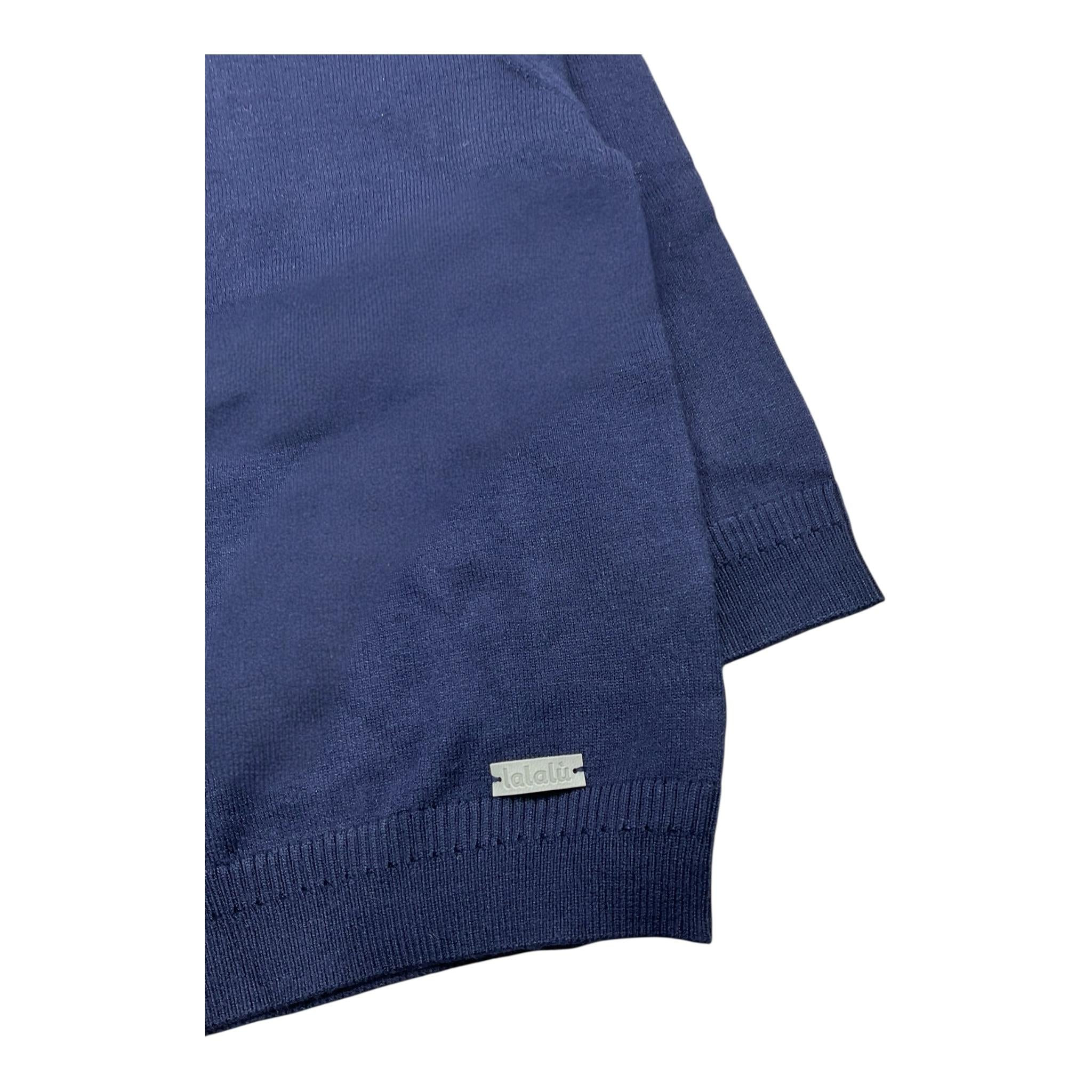 LALALU' maglia collo alto tinta unita Blu per Neonato MGL120NB BLU LALALU'