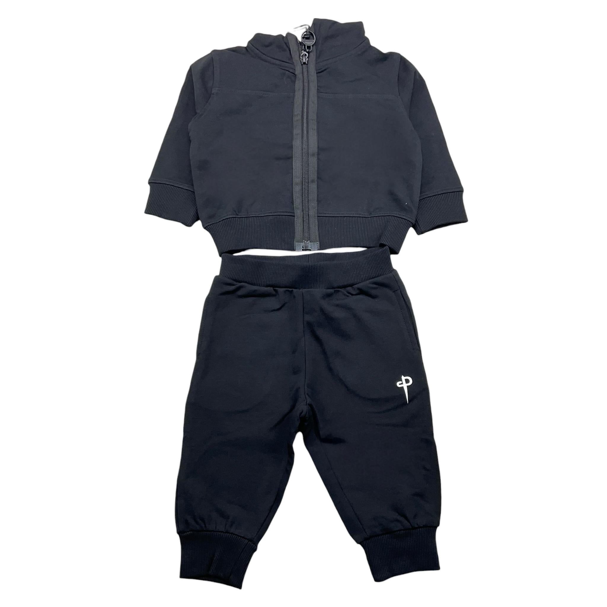 CESARE PACIOTTI completo bicolore 2pz felpa-pantalone Nero per Neonato COMP5315B NERO CESARE PACIOTTI