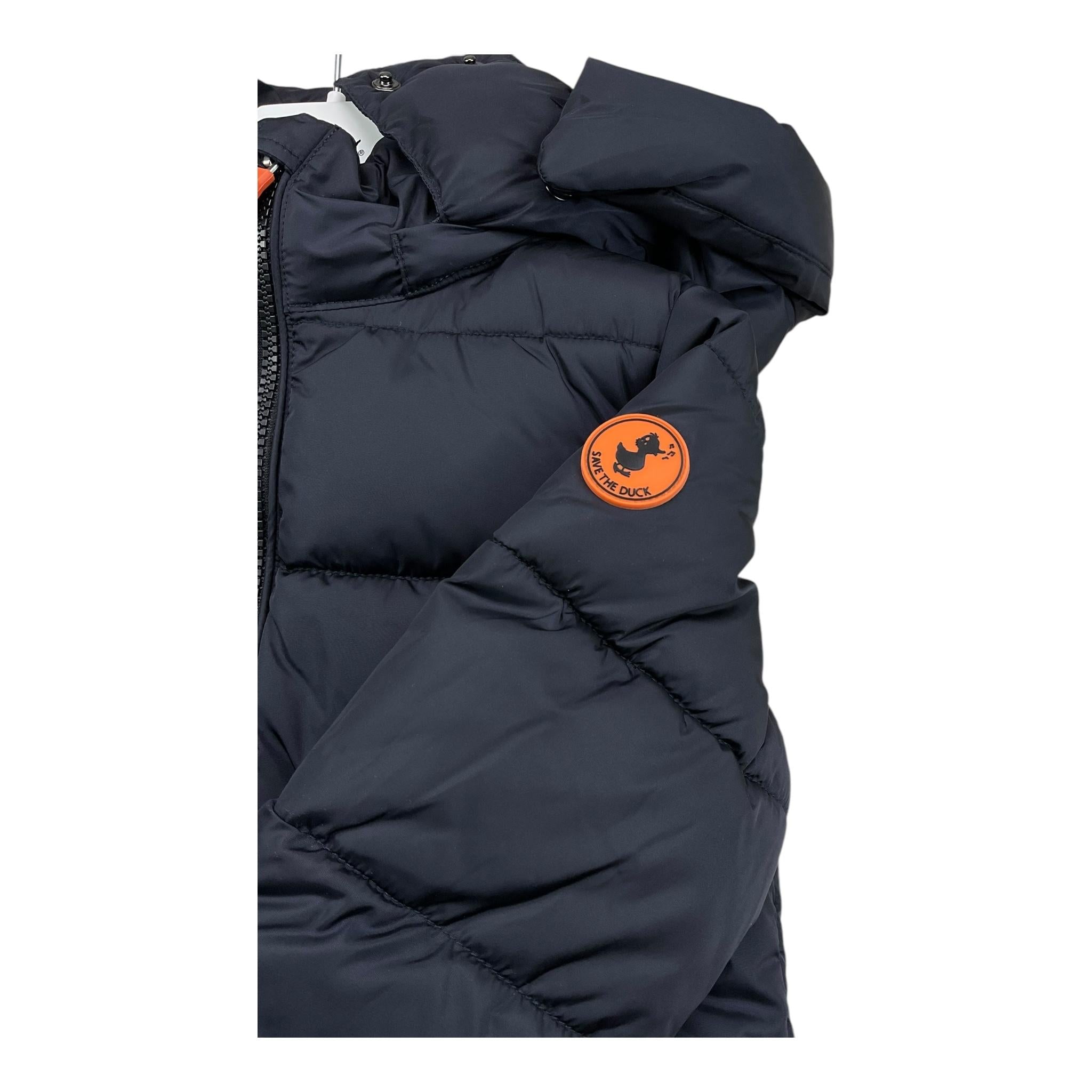 SAVE THE DUCK giubbino tinta unita con cappuccio Blu per Bambino J40270G BLU SAVE THE DUCK