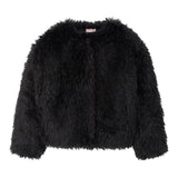 BOBOLI pelliccia tinta unita con bottoni Nero per Bambina 45154 NERO BOBOLI