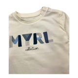 MAYORAL shrit girocollo tinta unita con stampa in contrasto Bianco per Neonato 108XXX BIANCO MAYORAL