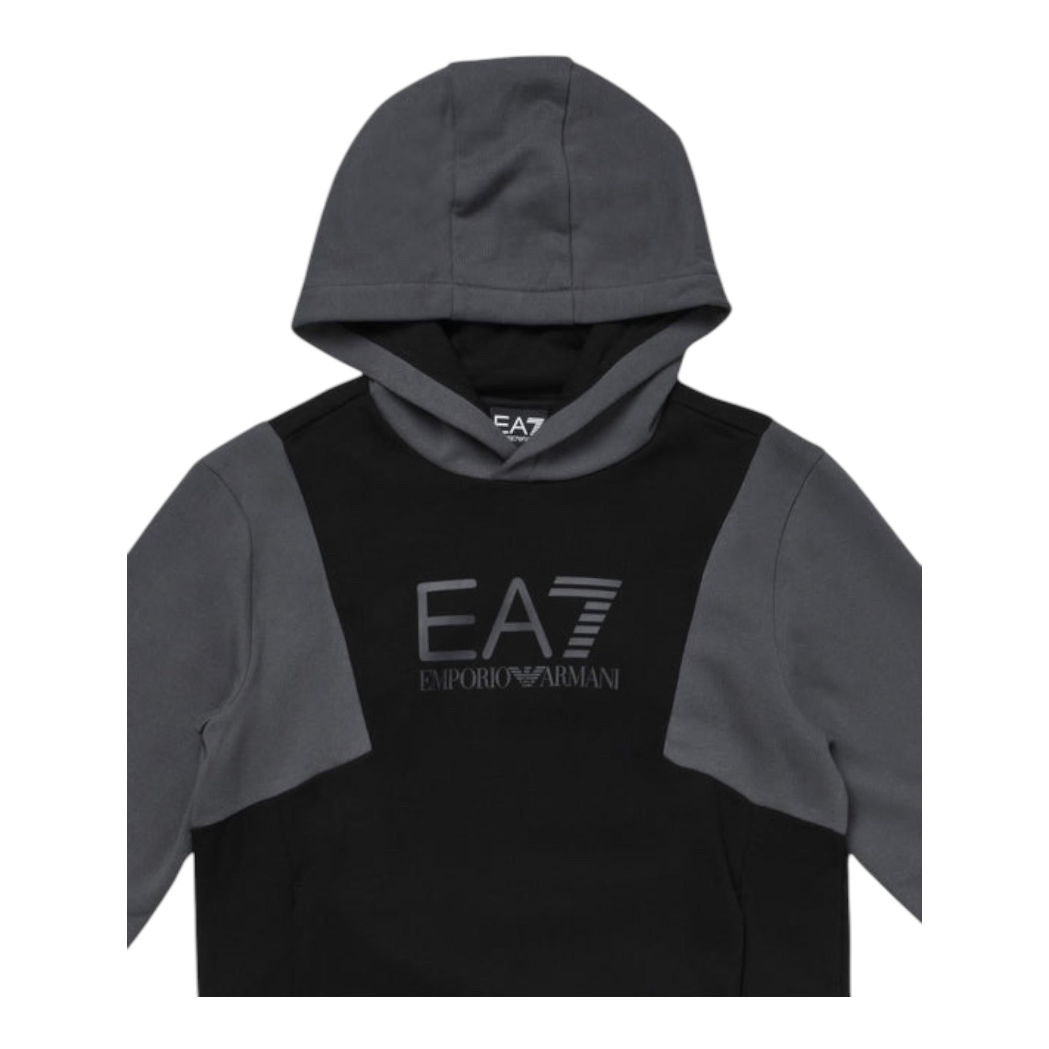 EMPORIO ARMANI felpa tinta unita con cappuccio Nero per Bambino HDHD NERO EMPORIO ARMANI