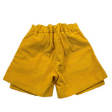 SIMONETTA short tinta unita con girovita regolabile Giallo per Bambina BKUXV035 GIALLO SIMONETTA