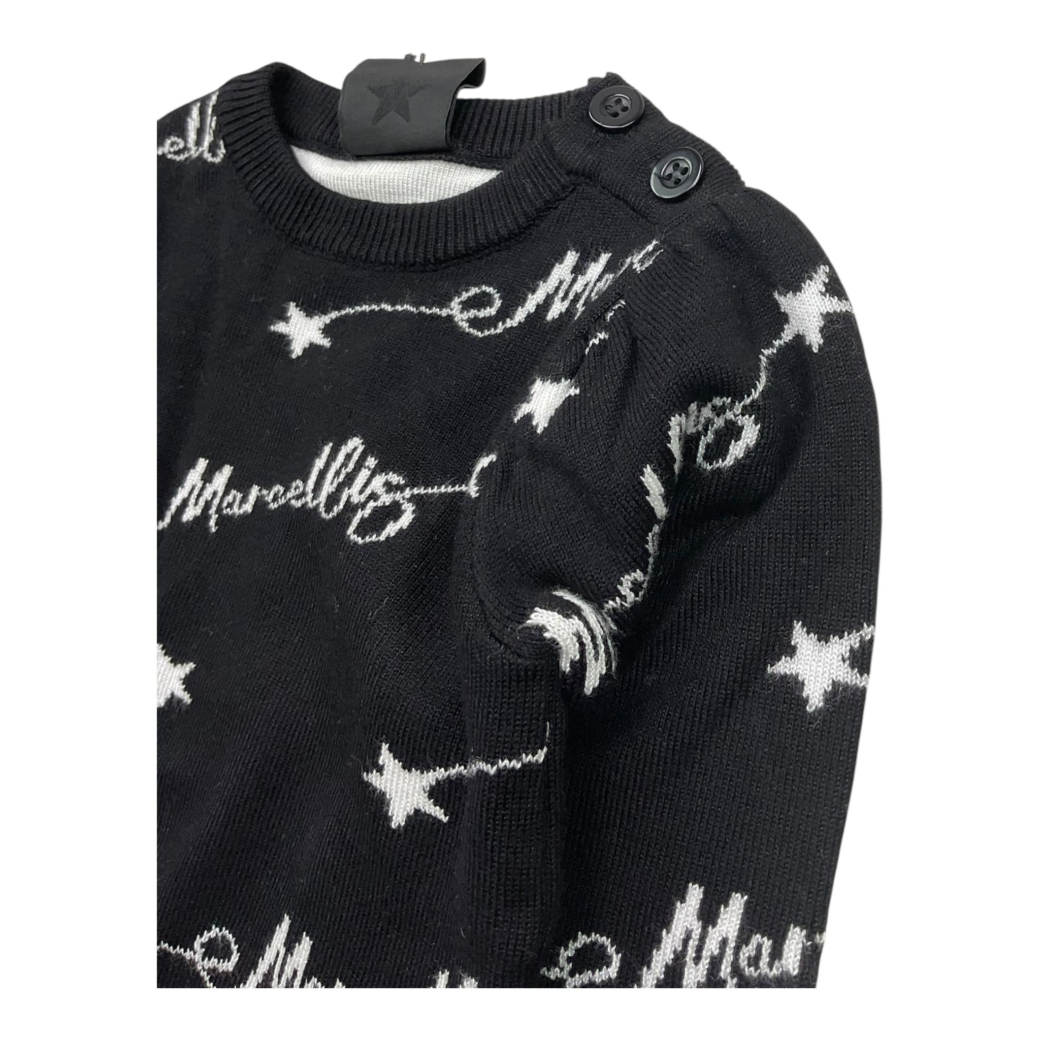 MARC ELLIS maglia girocollo tinta unita logata Nero per Neonata JMNSW00180X NERO MARC ELLIS