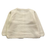GRANLEI cardigan tinta unita con trafori Panna per Neonato 224227 PANNA GRANLEI