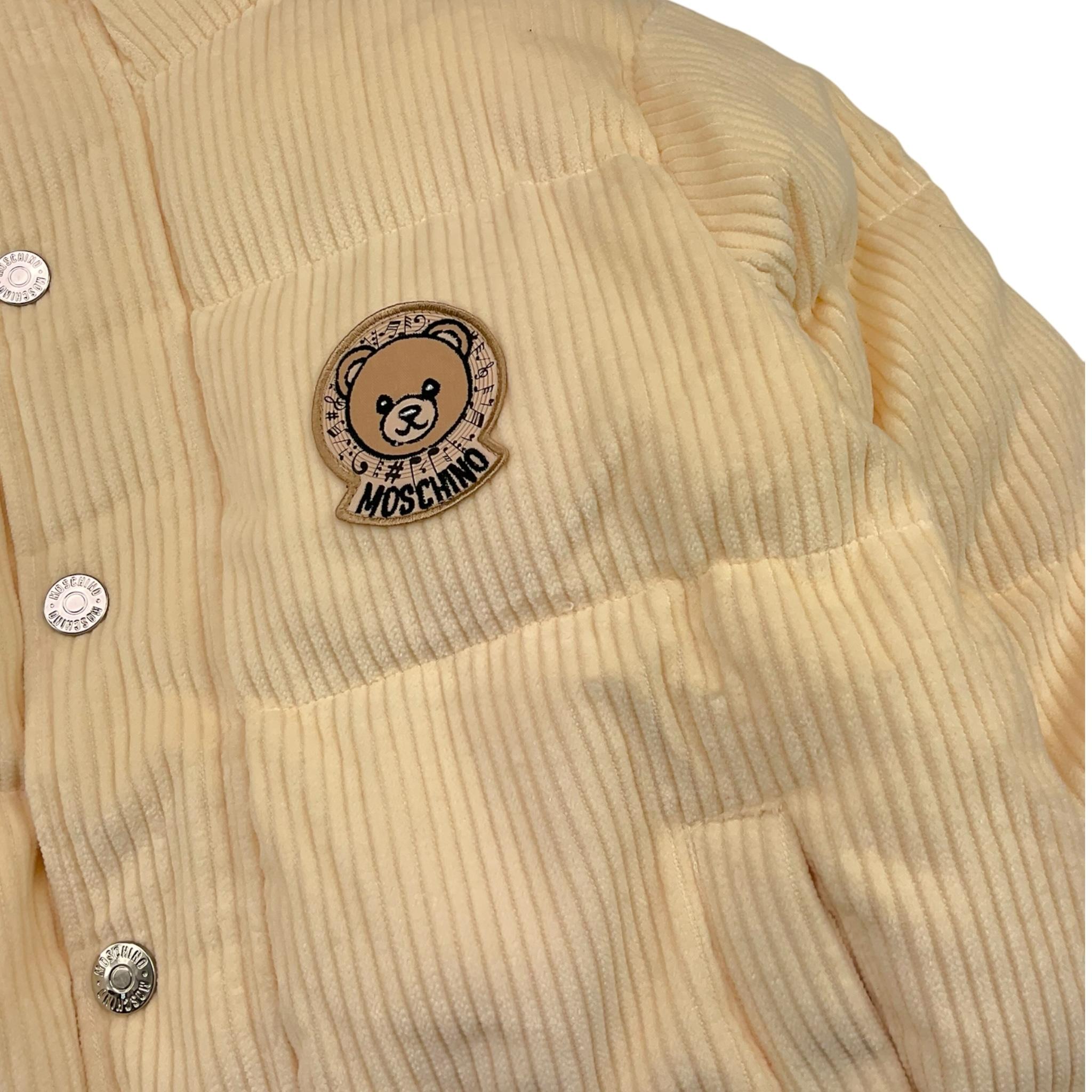 MOSCHINO giubbino tinta unita mezzo collo con bottoni Beige per Bambina HUS05B BEIGE MOSCHINO