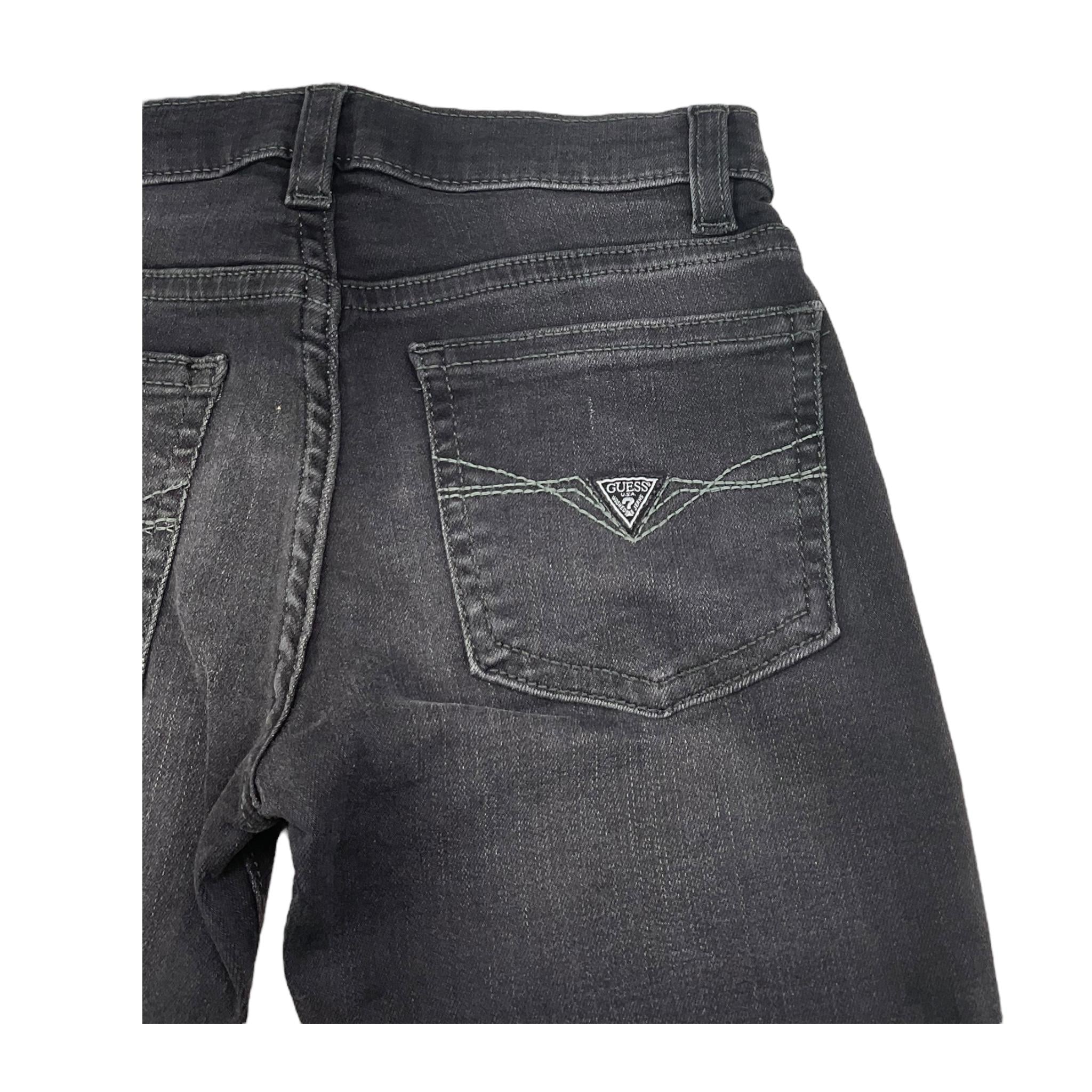 GUESS jeans tinta unita con girovita regolabile Nero per Bambino N4YA07DAKC0 NERO GUESS