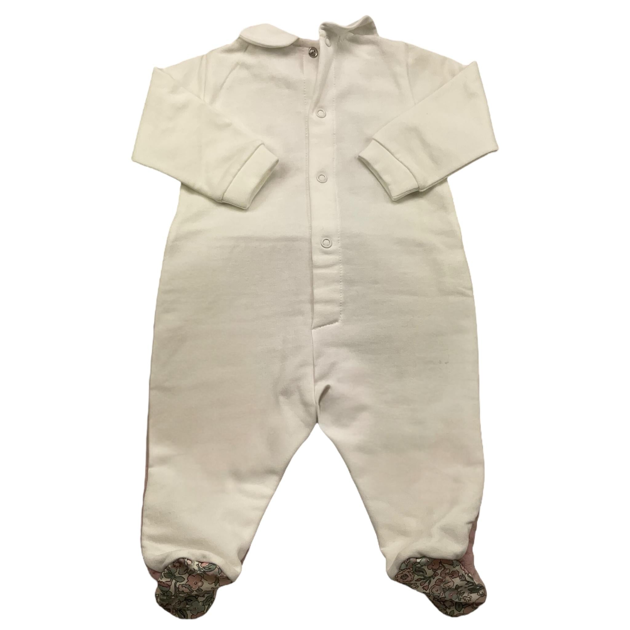 MARLU' tutina manica lunga bicolore Bianco/rosa per Neonata IB2714 BIANCO/ROSA MARLU'