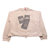 LIU JO felpa chiusa con cappuccio tinta unita con brillantini Rosa per Bambina GF3005 ROSA LIU JO