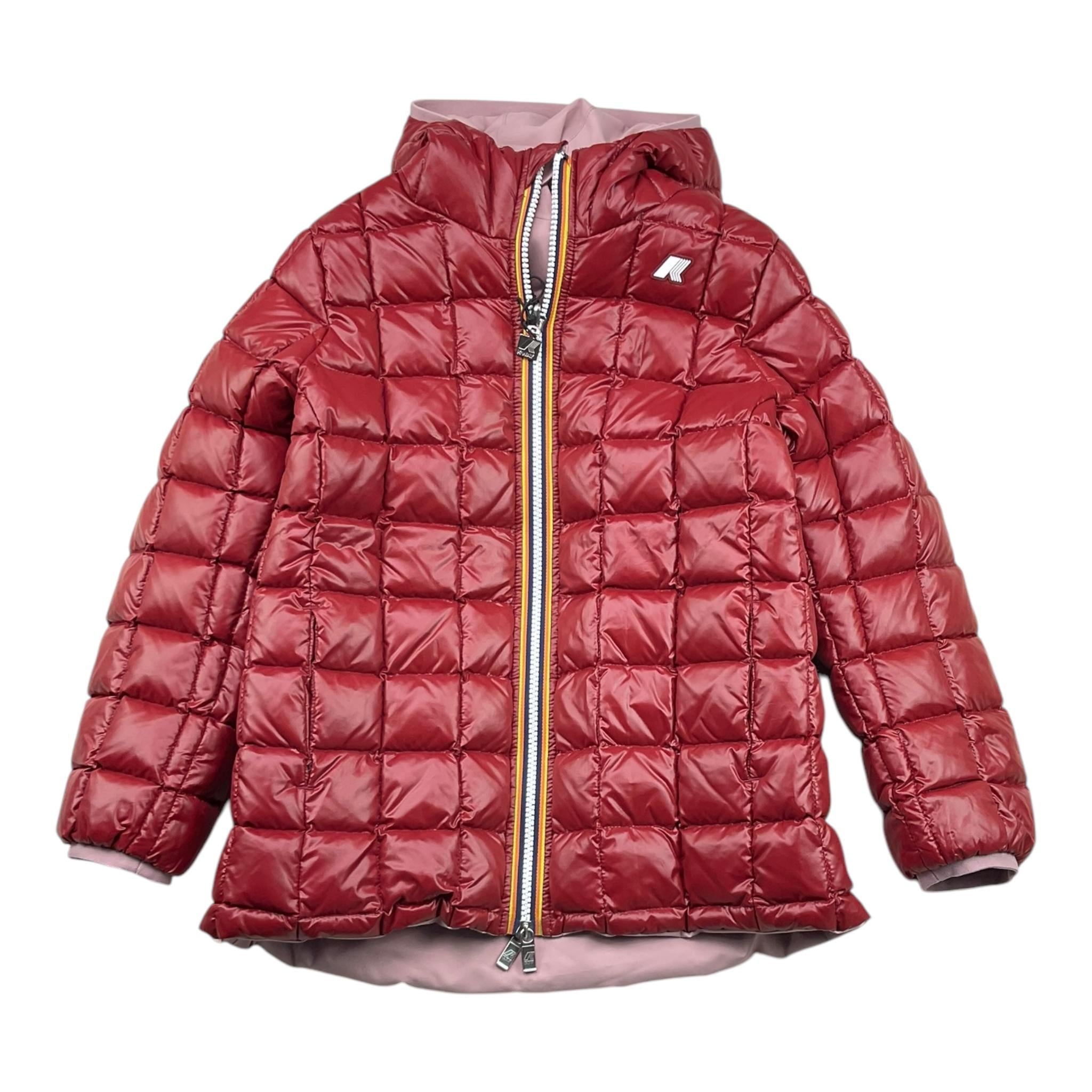 K-WAY giubbino reversibile con zip e cappuccio bicolore Rosa/rosso per Bambina K5123RW ROSA/ROSSO K-WAY