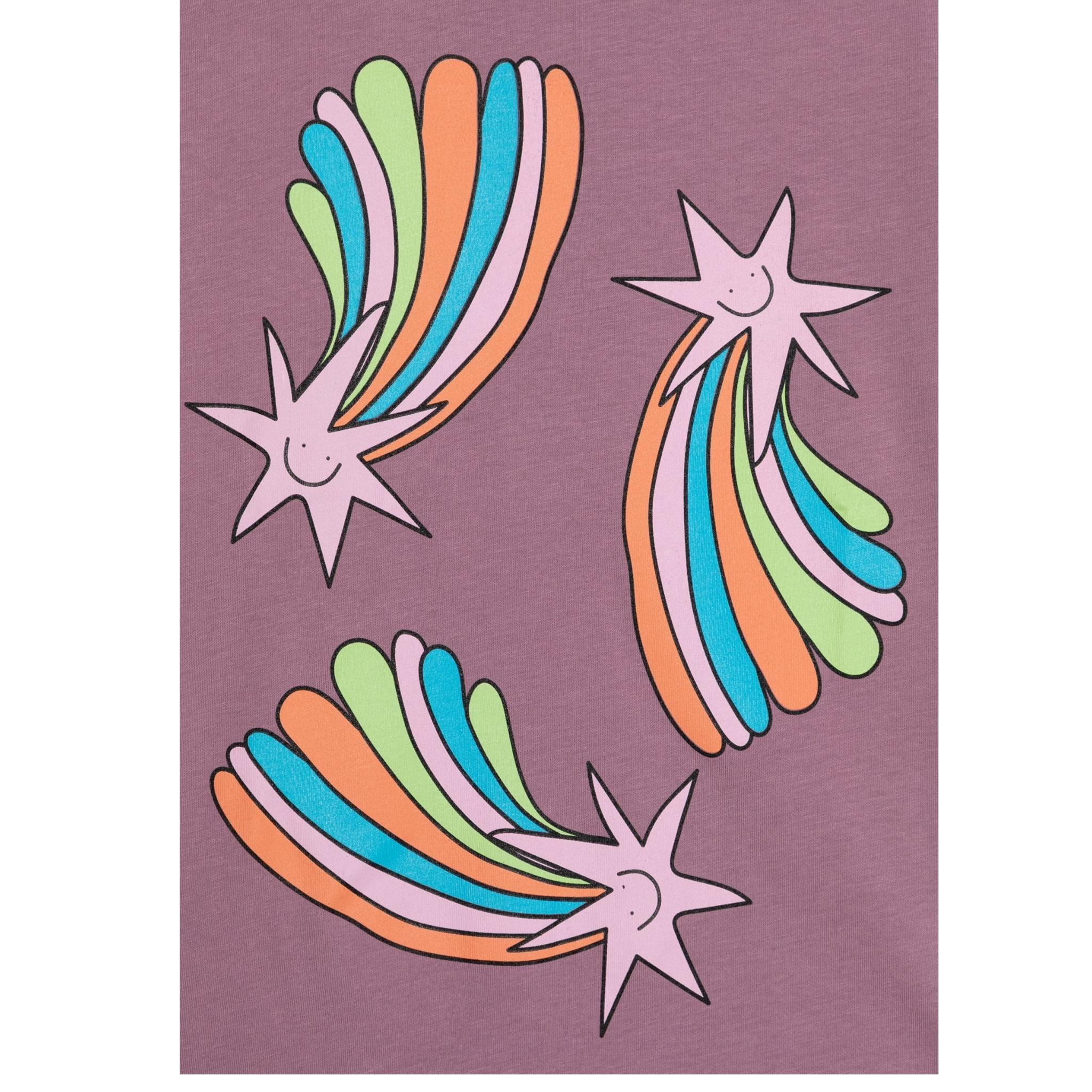 STELLA McCARTNEY t-shirt girocollo tinta unita con stampa Viola per Bambina TV8B31 VIOLA STELLA McCARTNEY