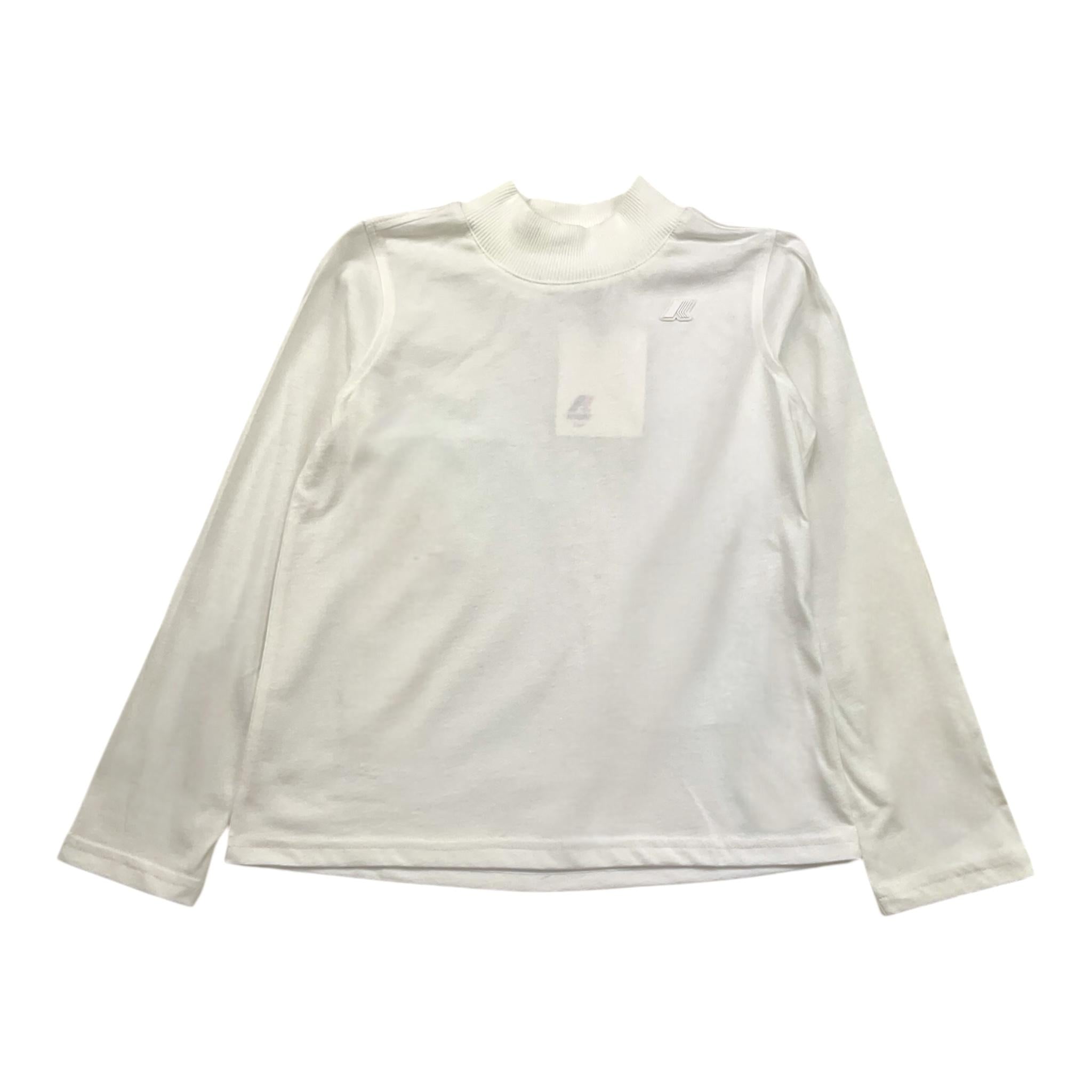 K-WAY shirt mezzo collo tinta unita con stampa Bianco per Bambina K6127IW BIANCO K-WAY