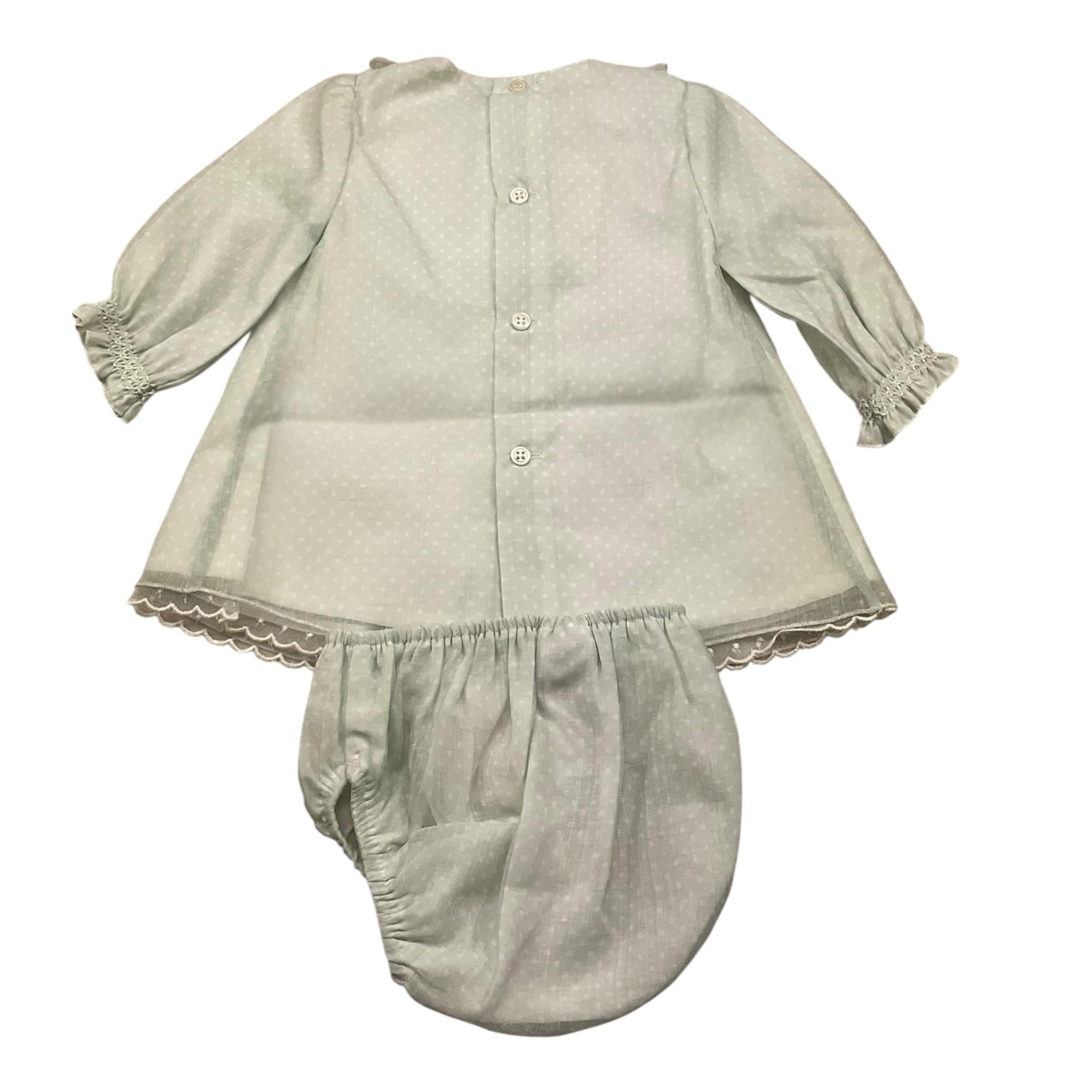 ELISABETTA FRANCHI set abito tinta unitacon culotte Verde acqua per Neonata 004150193 VERDE ACQUA ELISABETTA FRANCHI