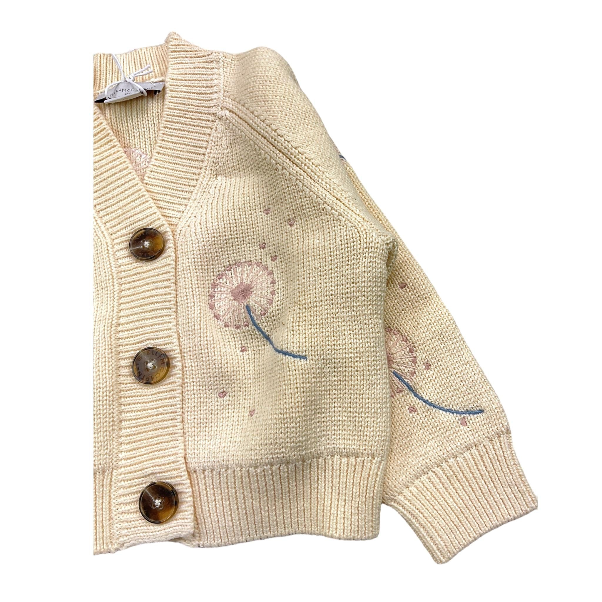 STELLA McCARTNEY cardigan tinta unita cn ricami Panna per Neonata TV9A80 PANNA STELLA McCARTNEY