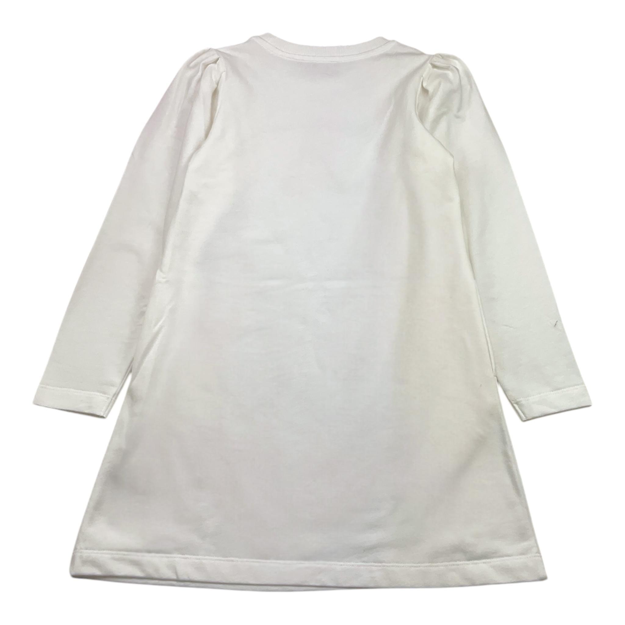 MOSCHINO abito felpa girocollo tinta unita con stampa Bianco per Bambina HBV0FC BIANCO MOSCHINO