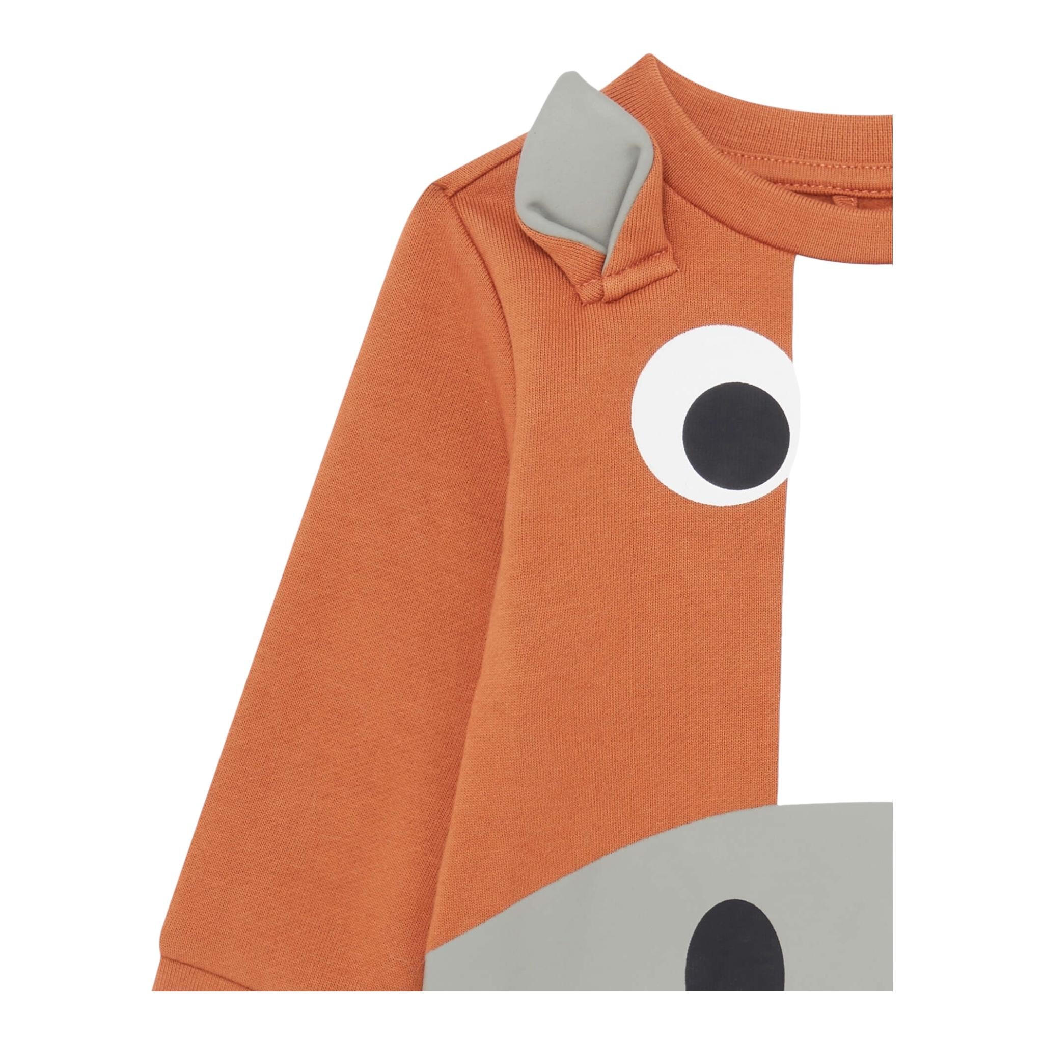 STELLA McCARTNEY felpa chiusa girocollo tinta unita con stampa Marrone per Bambino TV4550J MARRONE STELLA McCARTNEY