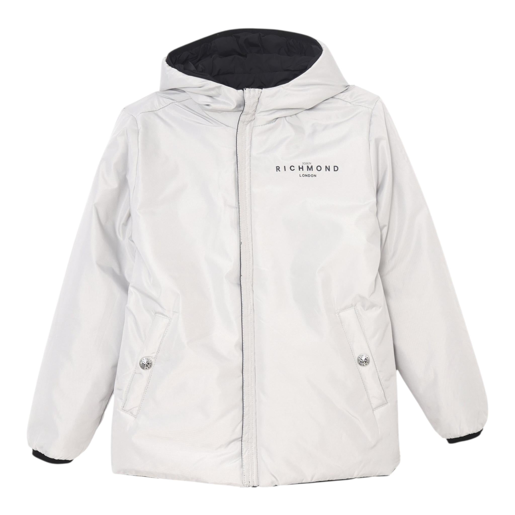 JOHN RICHMOND giubbino reversibile bicolore cn cappuccio Nero/grigio per Bambino RBA24176PI NERO/GRIGIO JOHN RICHMOND