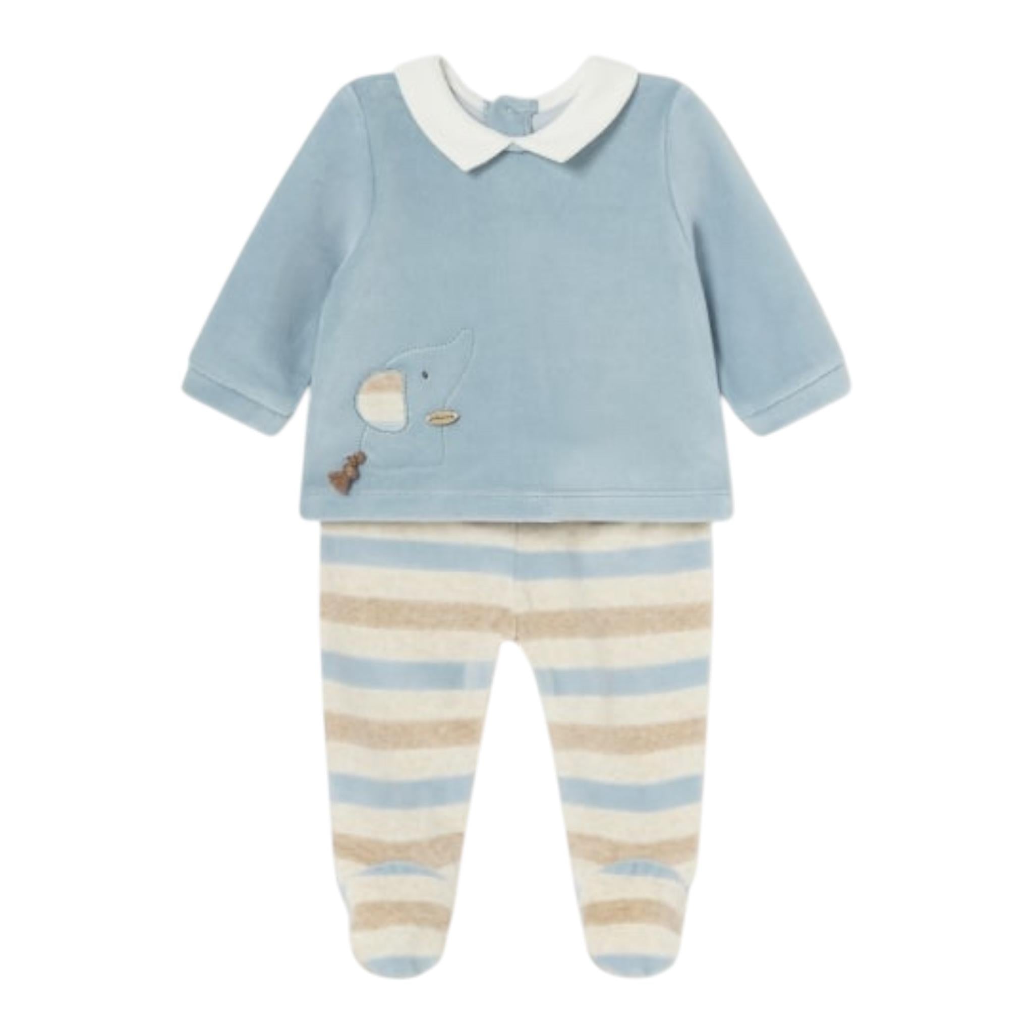 MAYORAL completo bicolore 2pz maglia-ghettina Azzurro per Neonato 25122 AZZURRO MAYORAL