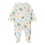 MOSCHINO tutina manica lunga tinta unita con stampa logo Bianco per Neonato MUT042 BIANCO MOSCHINO