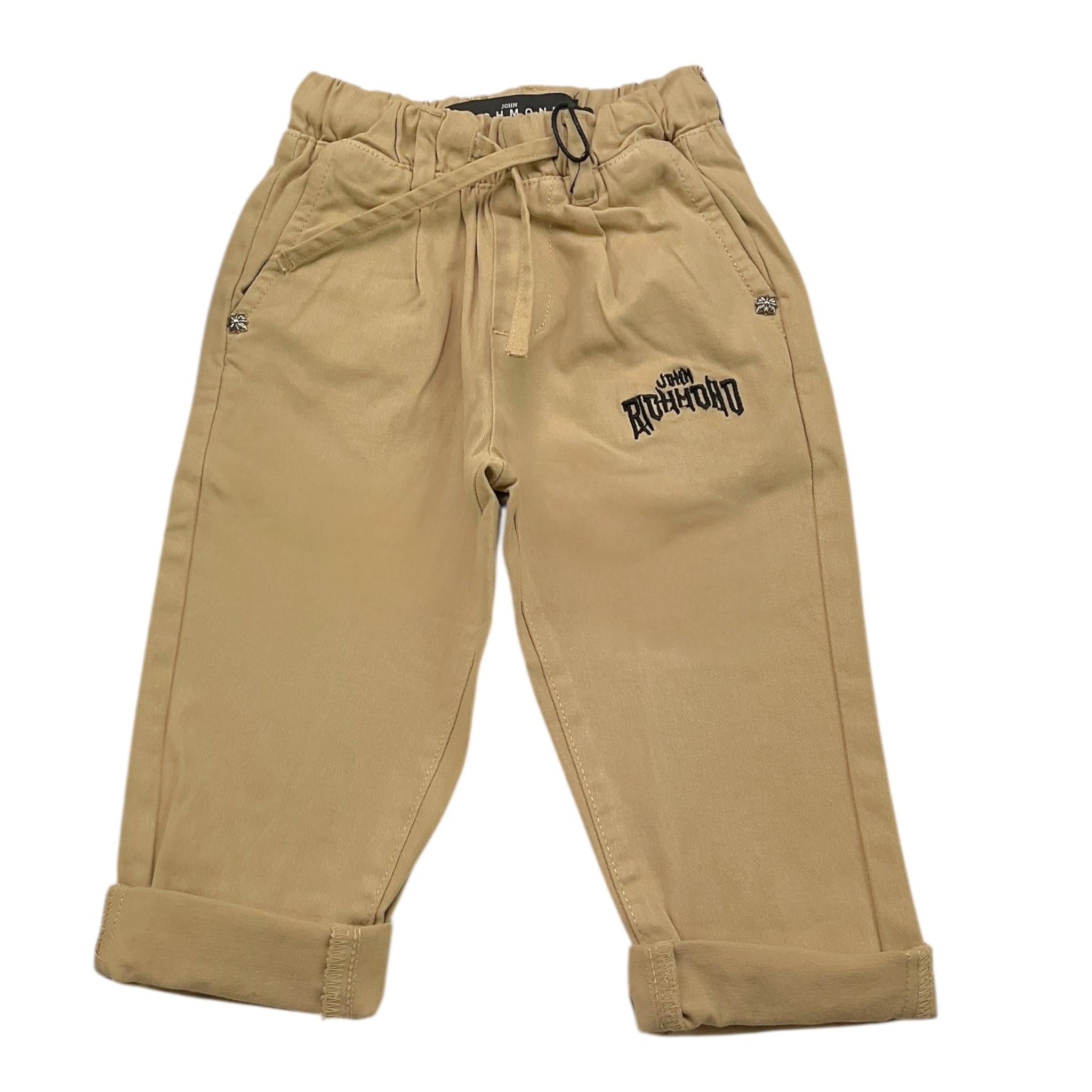 JOHN RICHMOND pantalone tinta unita con elastico in vita Beige per Bambino RBA24076PAXX BEIGE JOHN RICHMOND