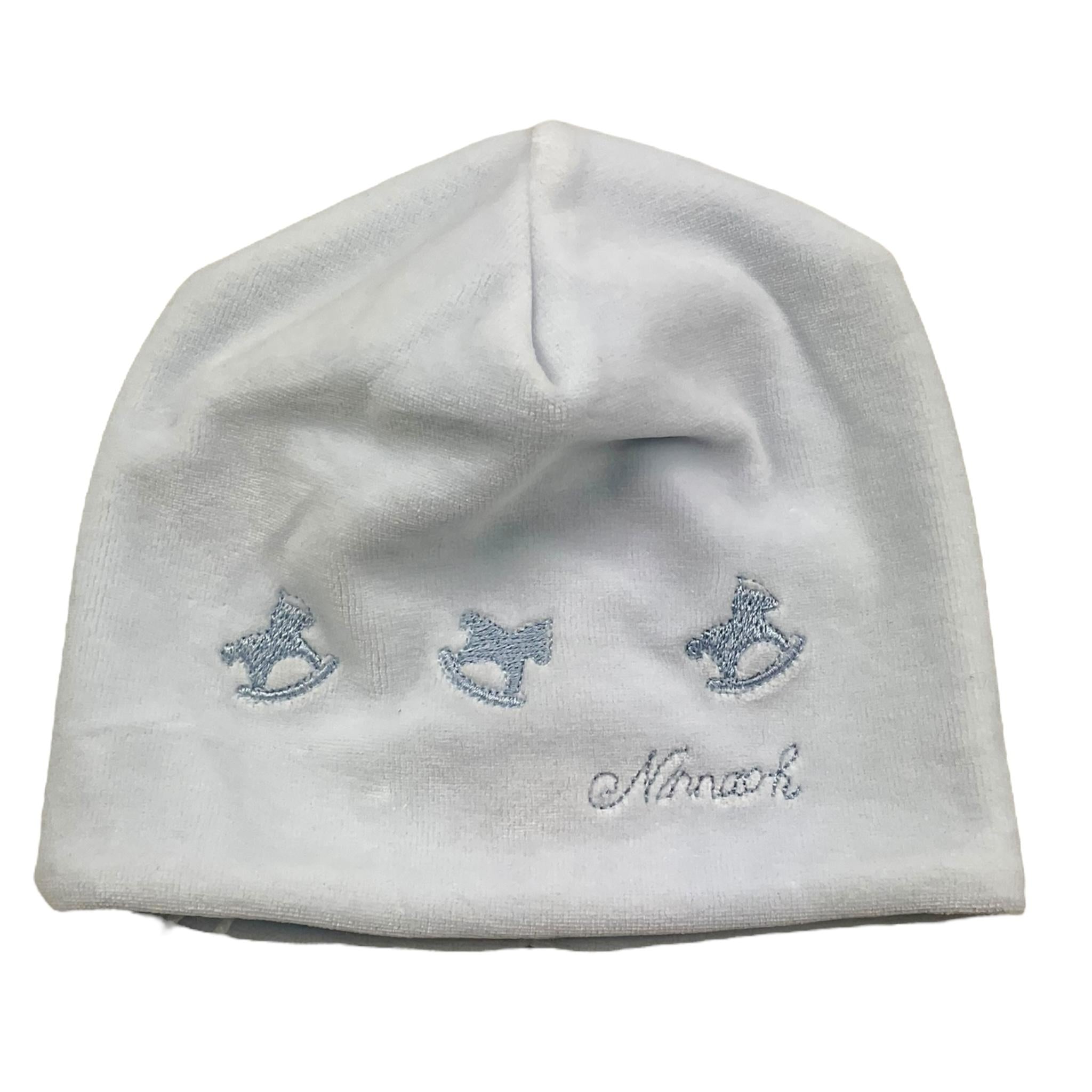 NINNAOH cappello tinta unita con stampa Azzurro per Neonato I21267 AZZURRO NINNAOH