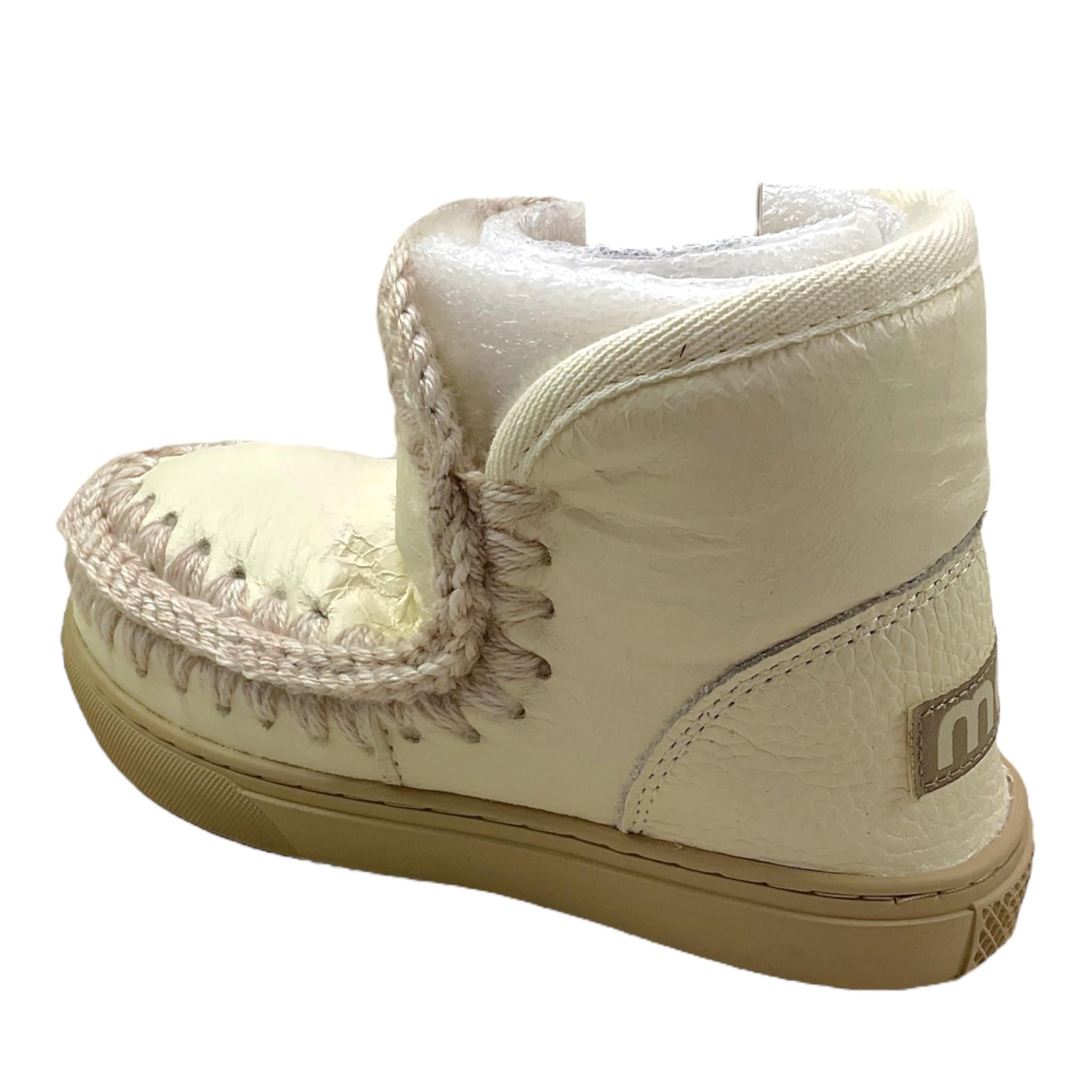 MOU stivali tinta unita con logo Panna per Bambina FK111000C PANNA MOU
