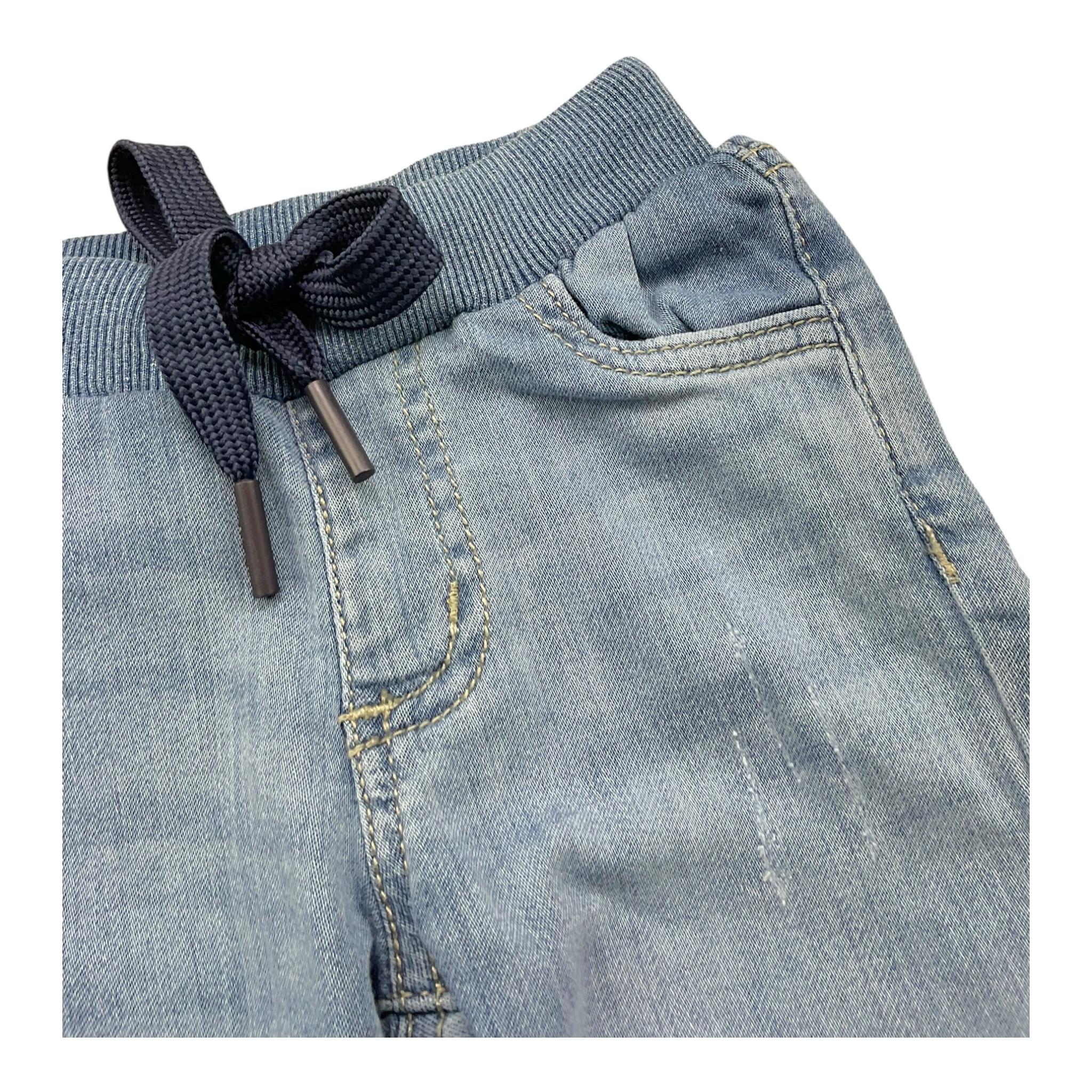 SARABANDA jeans tinta unita con elastico in vita Azzurro per Neonato 06141 AZZURRO SARABANDA