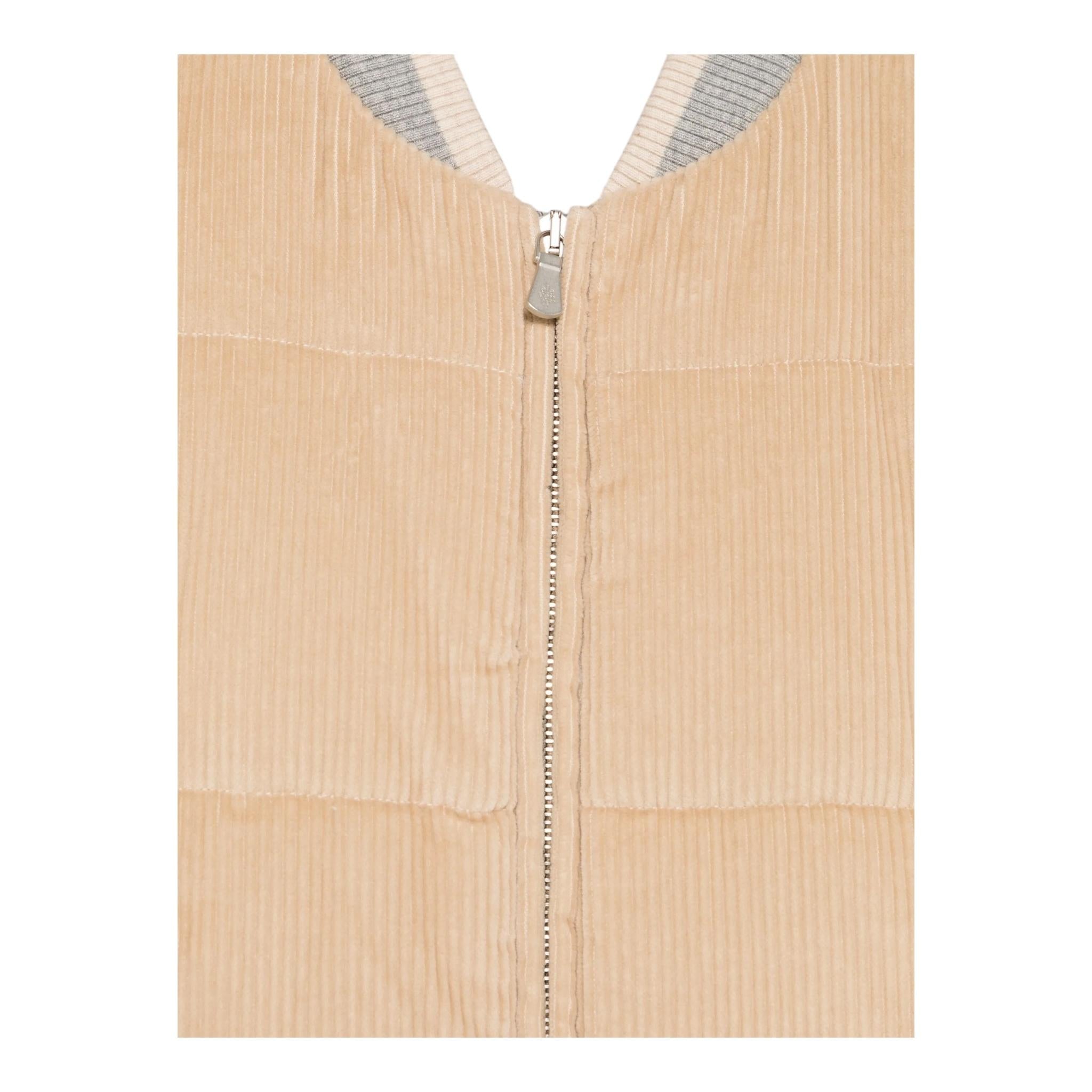 ELEVENTY giubbino tinta unita con zip e profili in contrasto Beige per Bambino EV2P37 BEIGE ELEVENTY