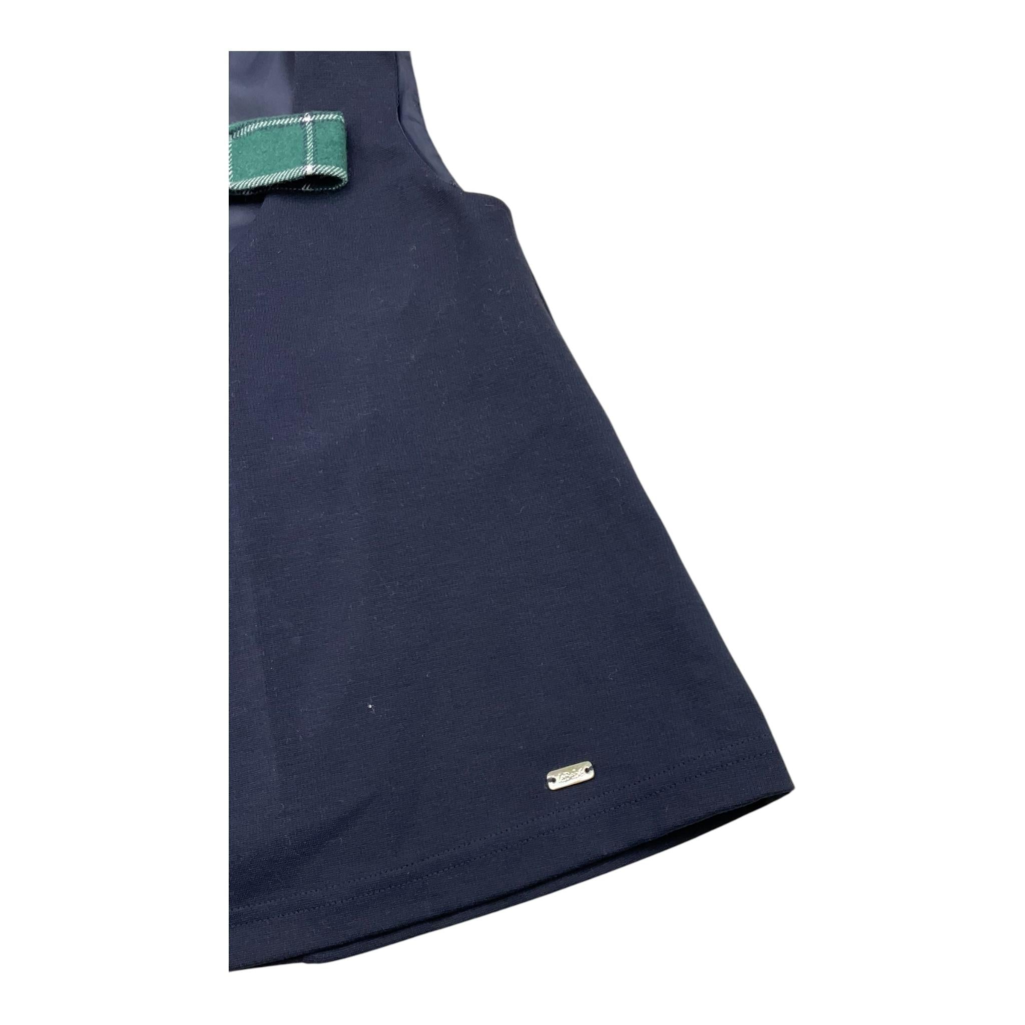 LE BEBE' abito giromanica tinta unita cn fiocco Blu per Neonata LBG6108 BLU LE BEBE'