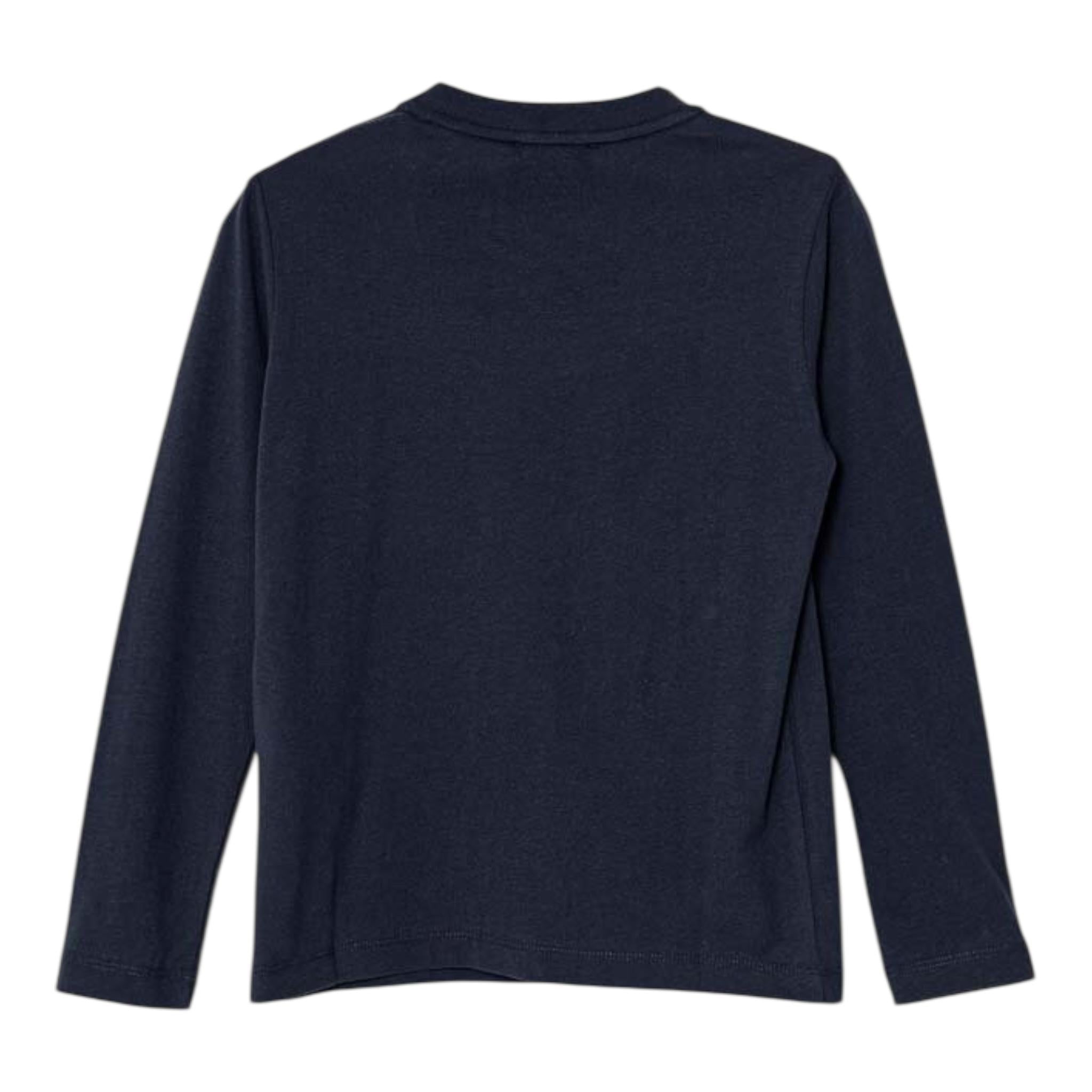 EMPORIO ARMANI shirt girocollo tinta unita con stampa Blu per Bambino 6D4DJ44 BLU EMPORIO ARMANI
