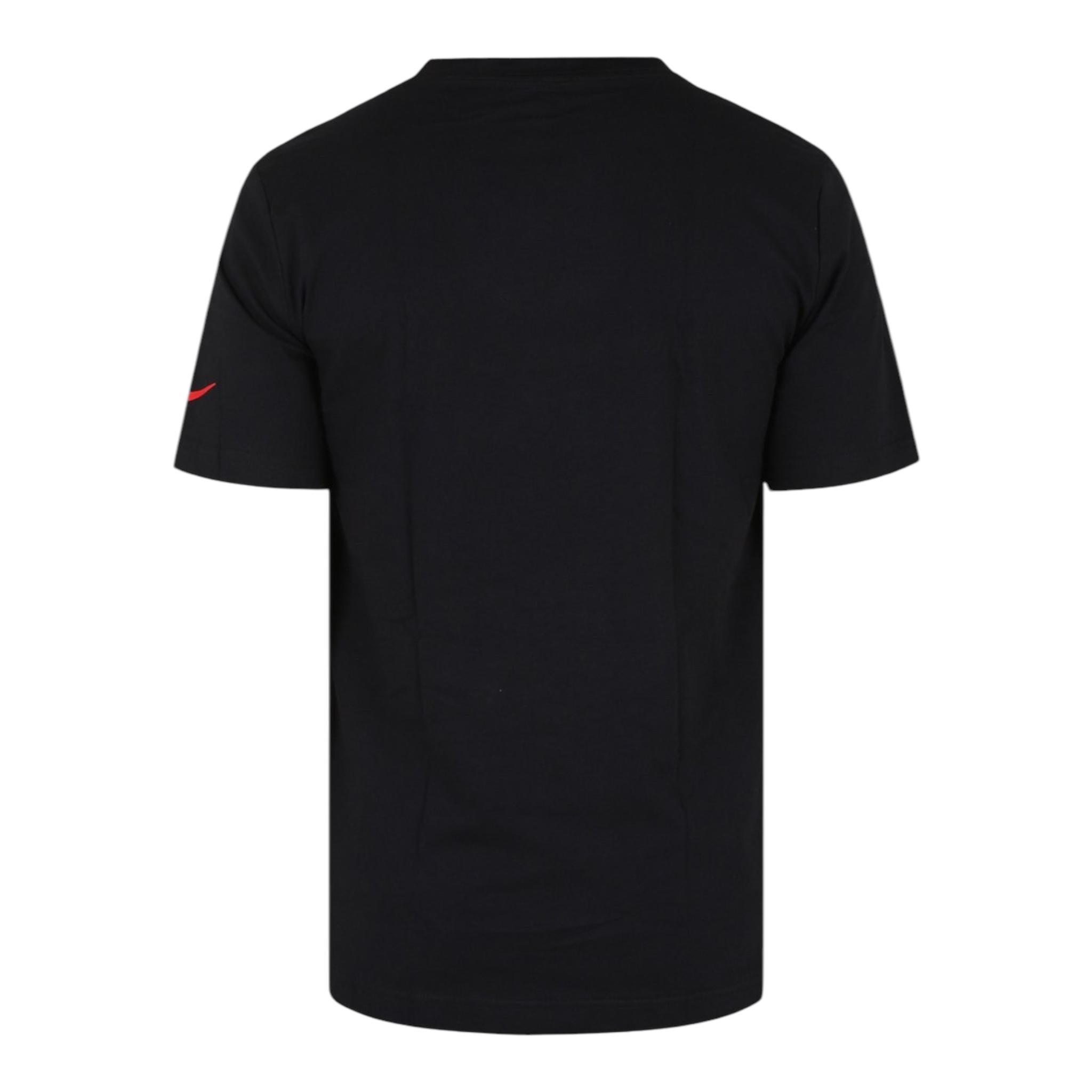 NIKE t-shirt girocollo tinta unita con stampa Nero per Bambino 9Q0714 NERO NIKE