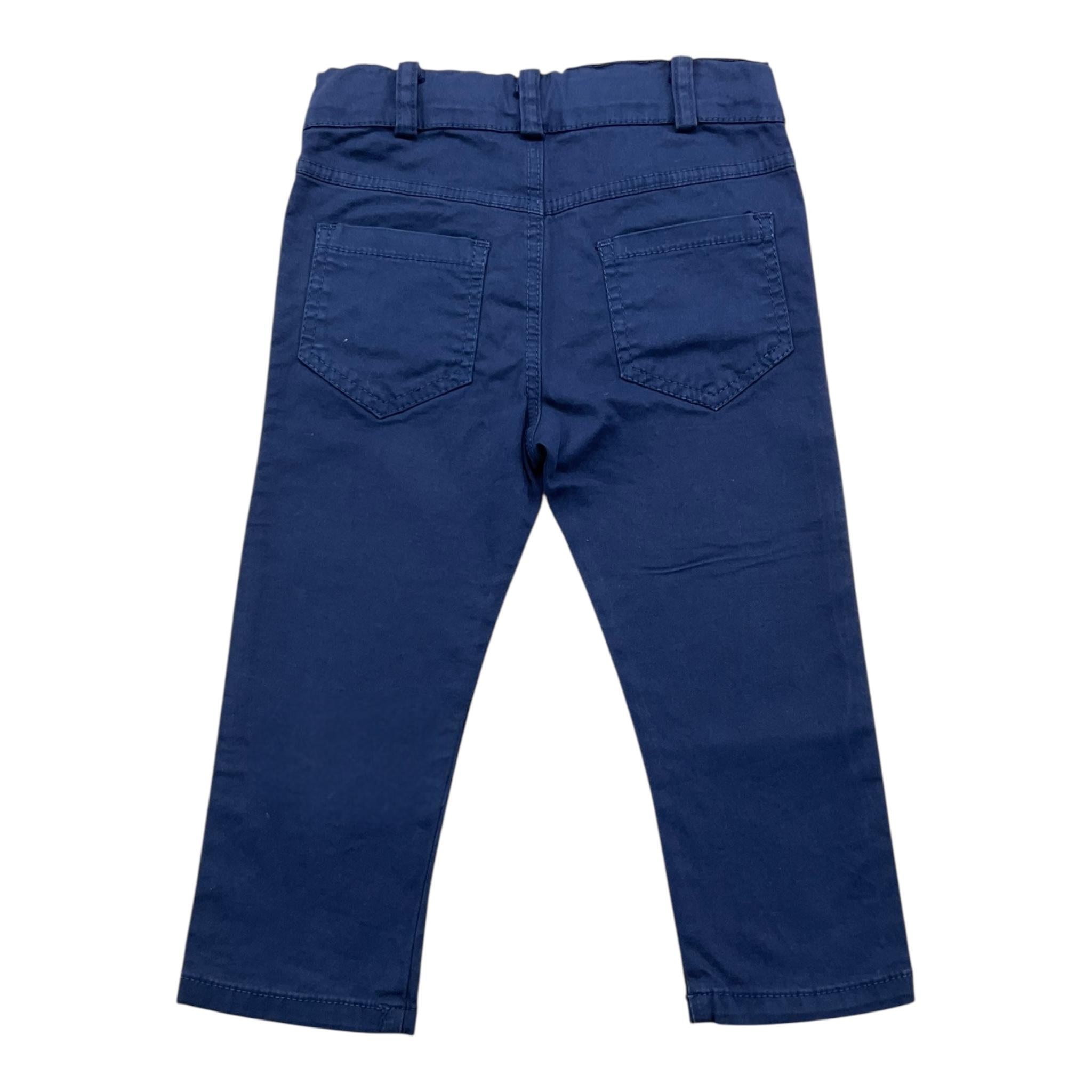 J.O. MILANO pantalone tinta unita con girovita regolabile Blu per Neonato PAN1371 BLU J.O. MILANO