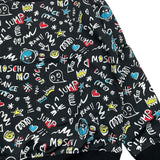 MOSCHINO felpa girocollo tinta unita con stampa Nero per Bambino HMF08H NERO MOSCHINO