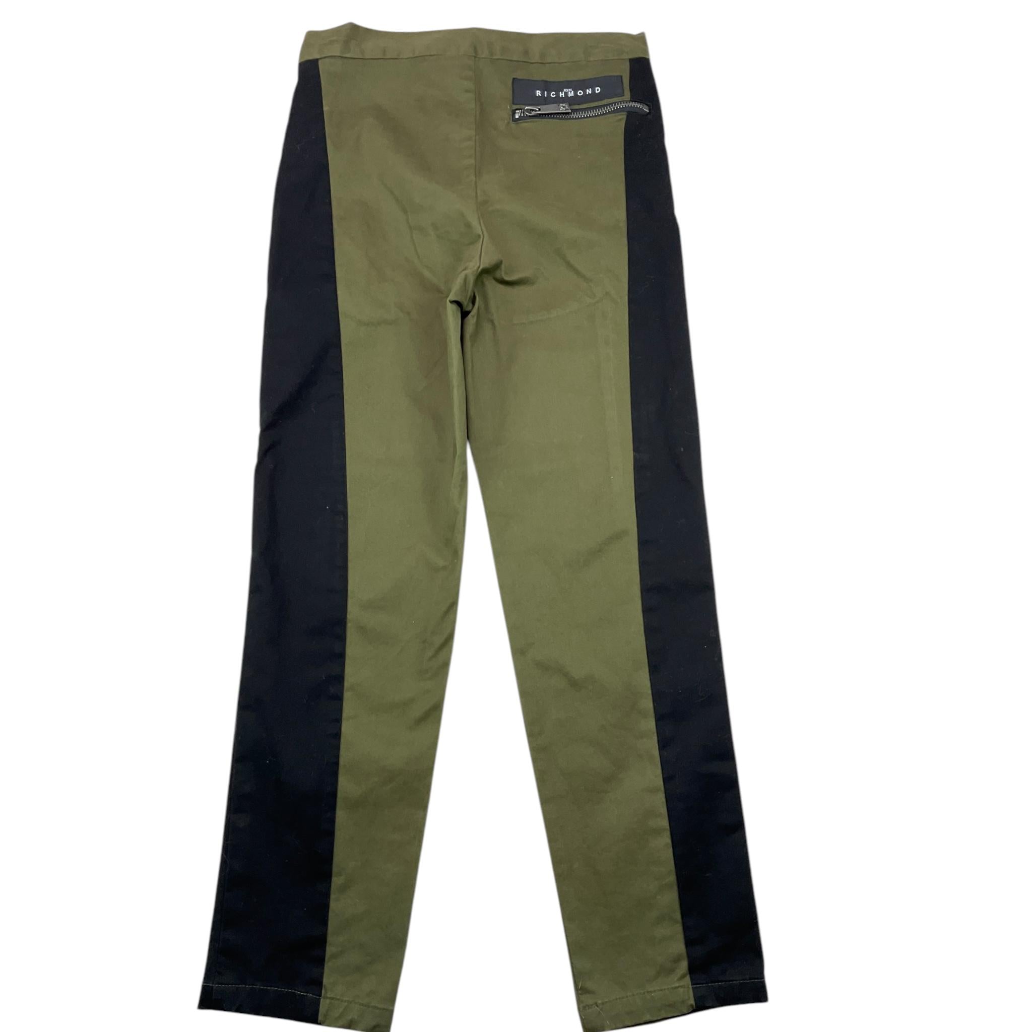 JOHN RICHMOND pantalone tinta unita con profili in contrasto Verde per Bambino RBA250171PA VERDE JOHN RICHMOND