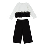 LIU JO completo shirt-pantalone bicolore Bianco/nero per Bambina KF4111 BIANCO/NERO LIU JO