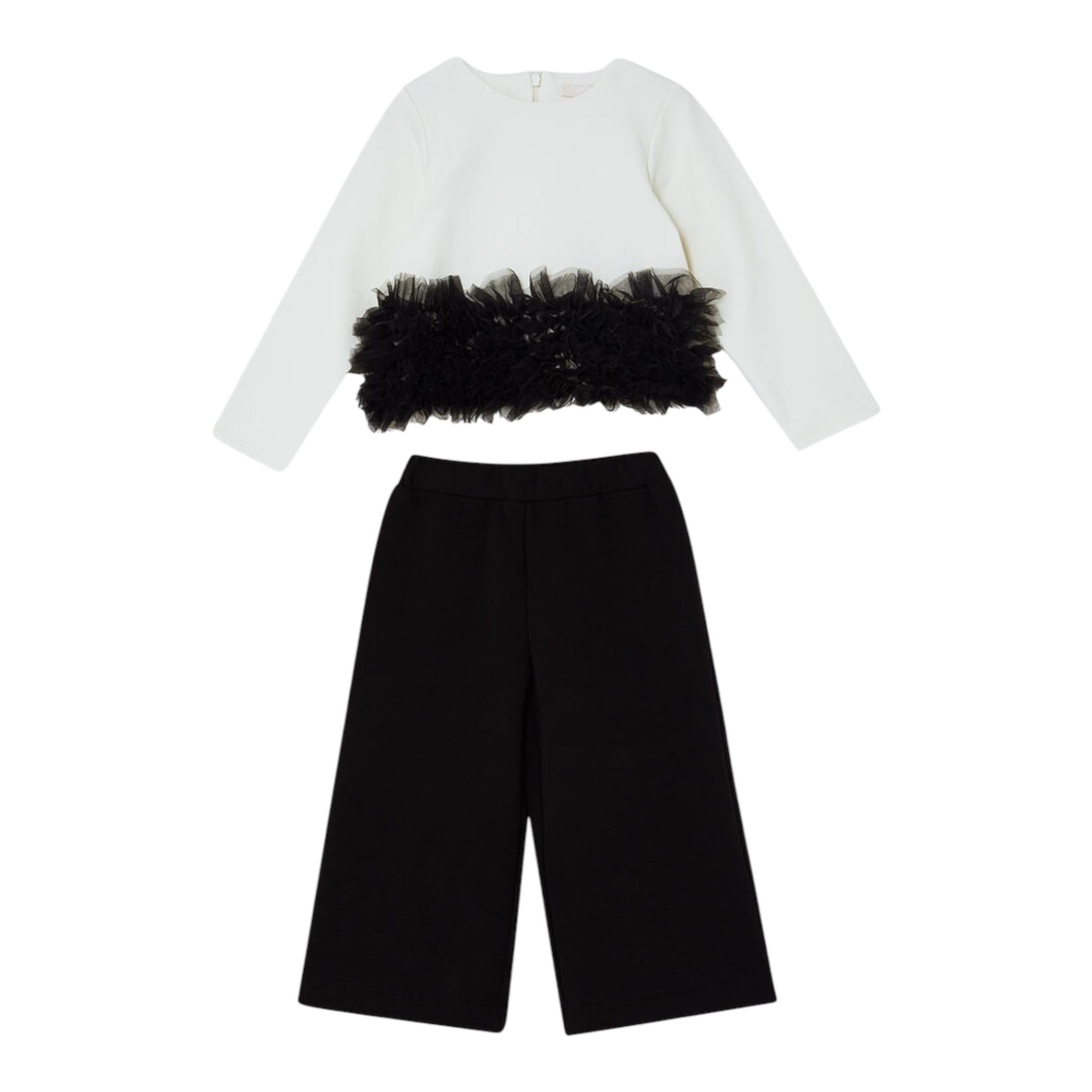 LIU JO completo shirt-pantalone bicolore Bianco/nero per Bambina KF4111 BIANCO/NERO LIU JO