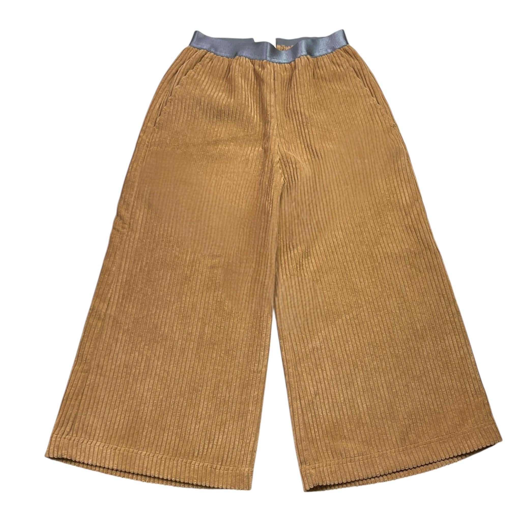 CAFFE' D'ORZO pantalone tinta unita con elastico in vita modello a palazzo Cammello per Bambina ZV6A20 CAMMELLO CAFFE' D'ORZO