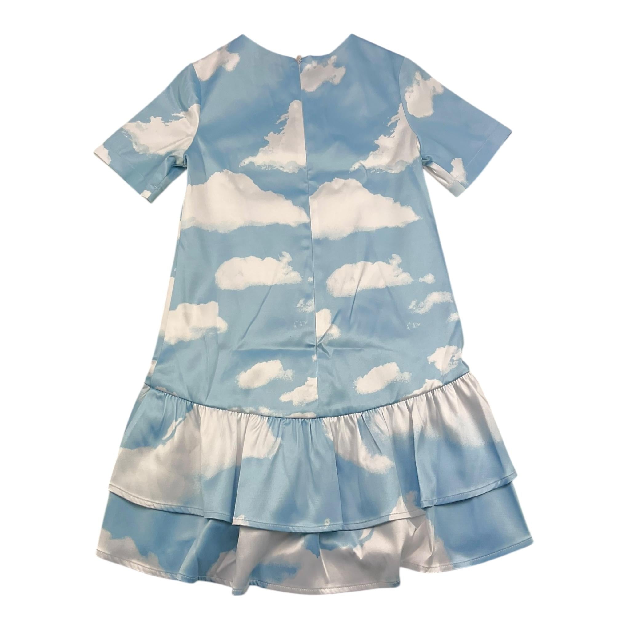 MOSCHINO abito bicolore mezza manica con stampa Bianco/azzurro per Bambina HDV0H4 BIANCO/AZZURRO MOSCHINO