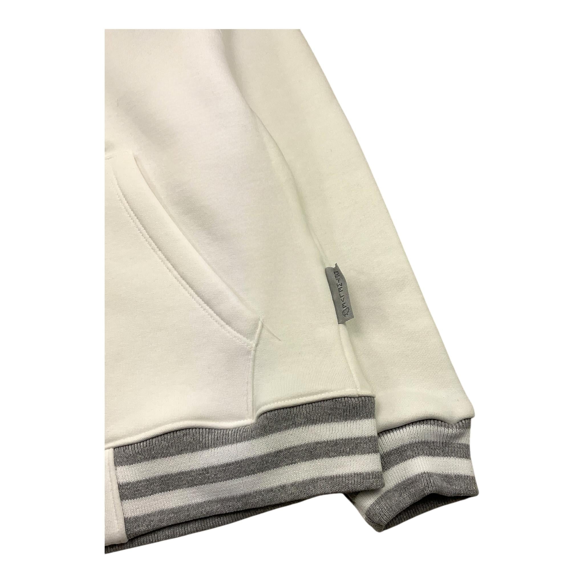 DETWELVE felpa con zip e cappuccio tinta unita con profili in contrasto Panna per Neonato CB653N PANNA DETWELVE