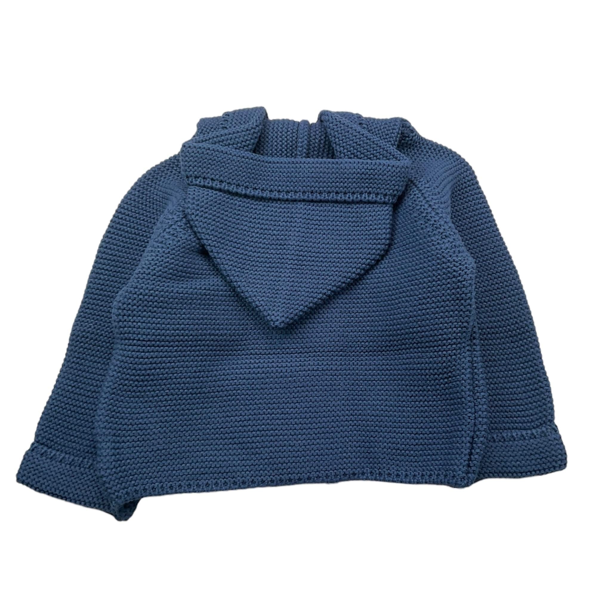 YOEDU cardigan tinta unita con cappuccio Blu per Bambino 9508J BLU YOEDU