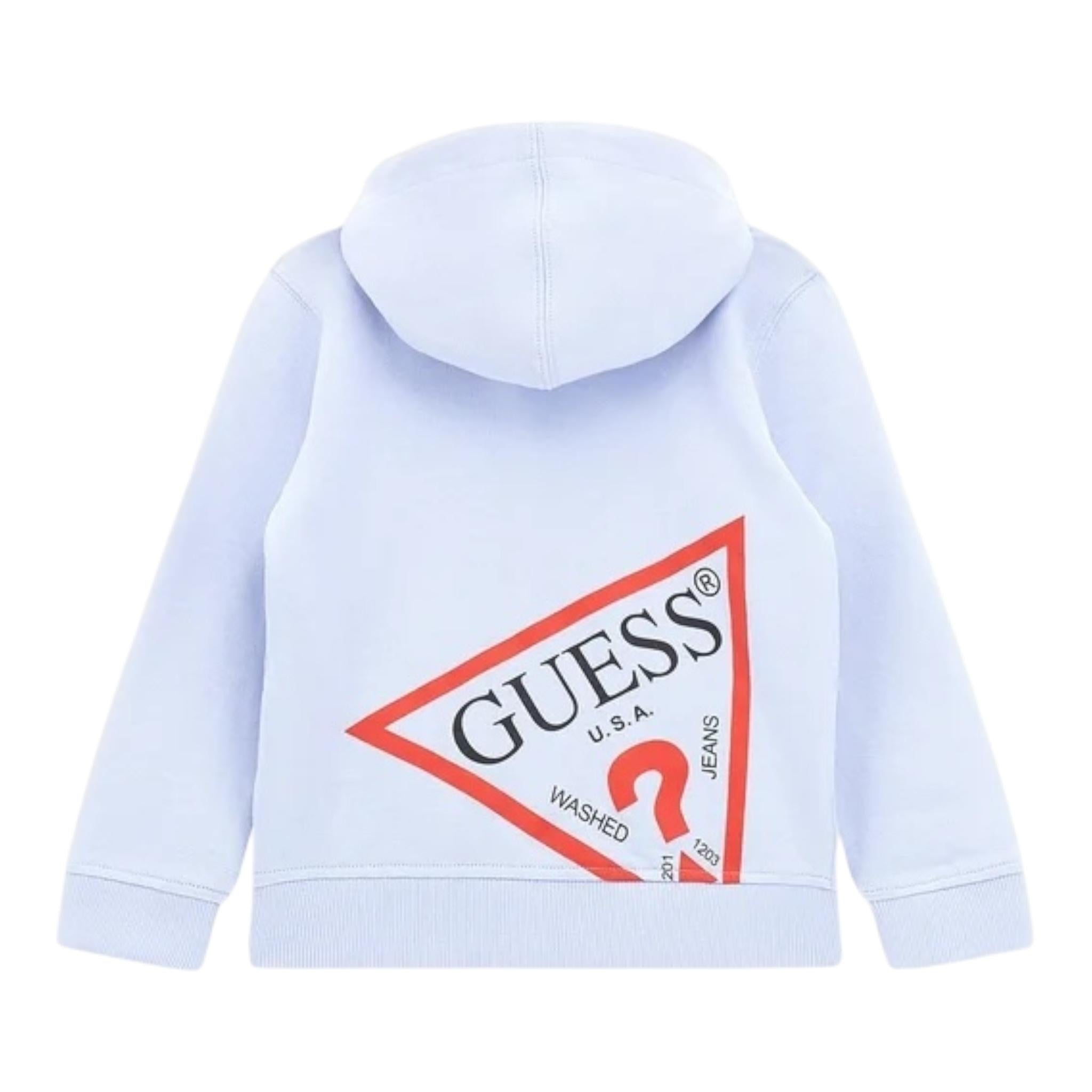GUESS felpa tinta unita con zip e cappuccio Azzurro per Bambino N3YQ07KAUG0 AZZURRO GUESS