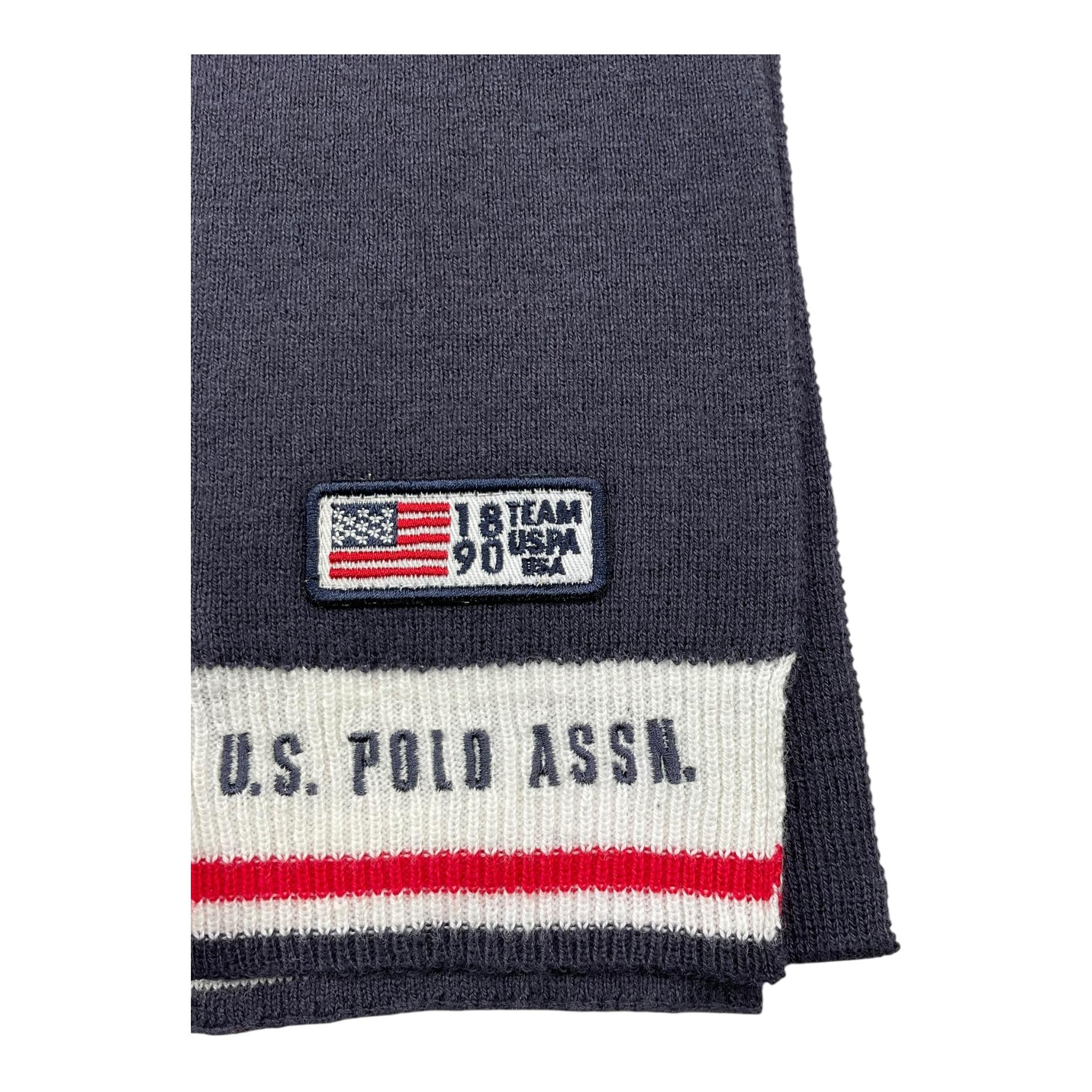 U.S. POLO ASSN sciarpa tinta unita con logo Blu per Bambino 27739 BLU U.S. POLO ASSN