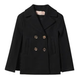 ELISABETTA FRANCHI cappotto modello mantella tinta unita Nero per Bambina EFCT003 NERO ELISABETTA FRANCHI