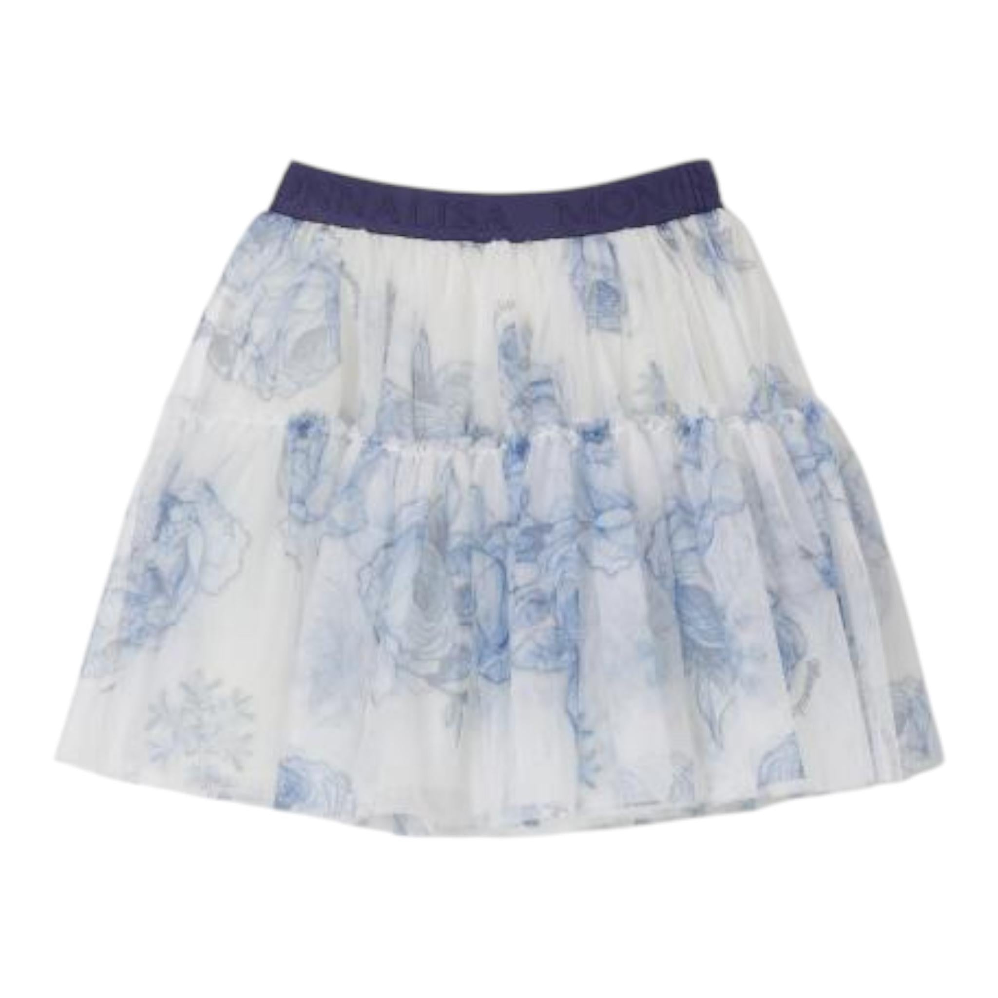 MONNALISA gonna tinta unita con tulle Bianco per Bambina 11D705 BIANCO MONNALISA