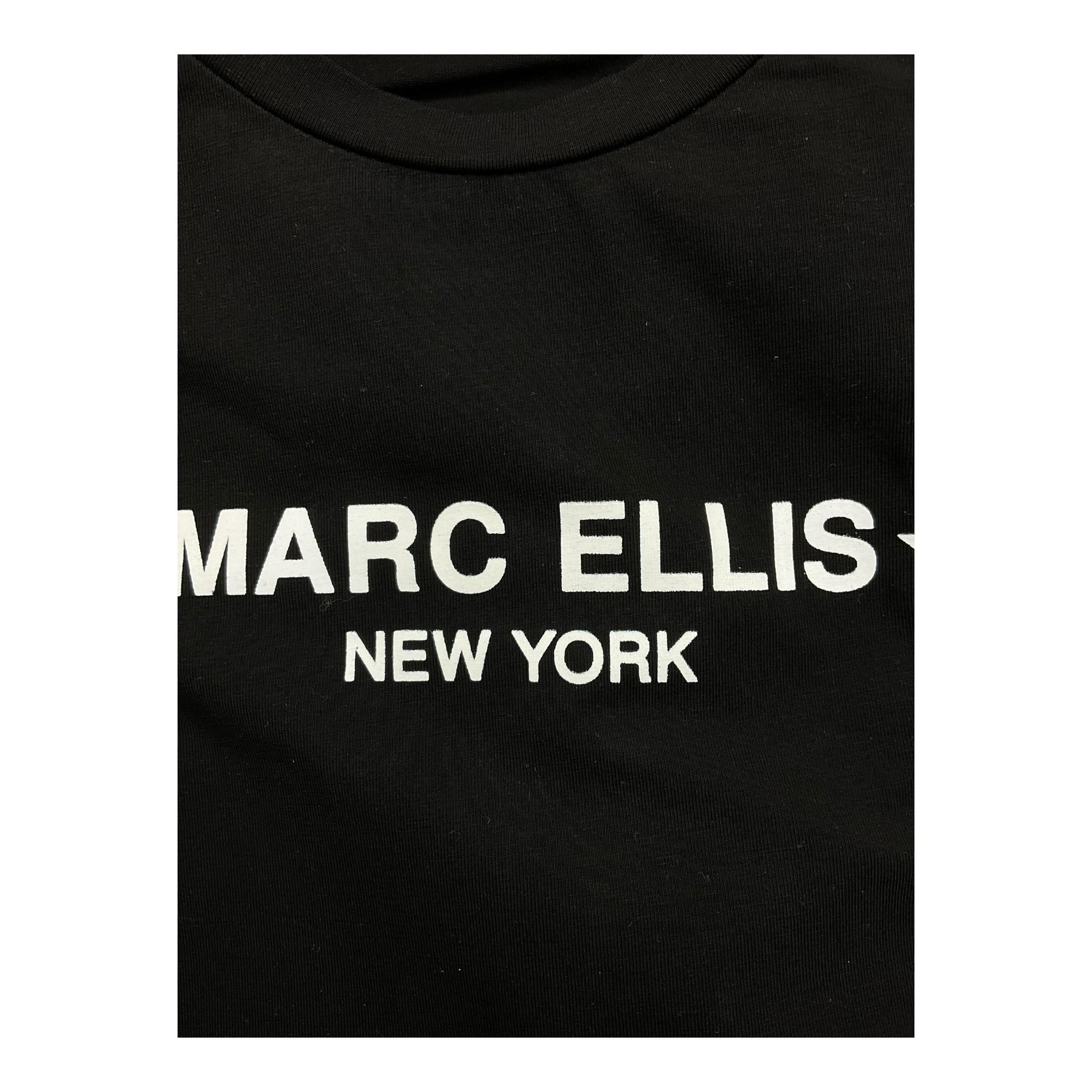 MARC ELLIS shirt girocollo tinta unita con stampa Nero per Bambina JMJTS15498 NERO MARC ELLIS