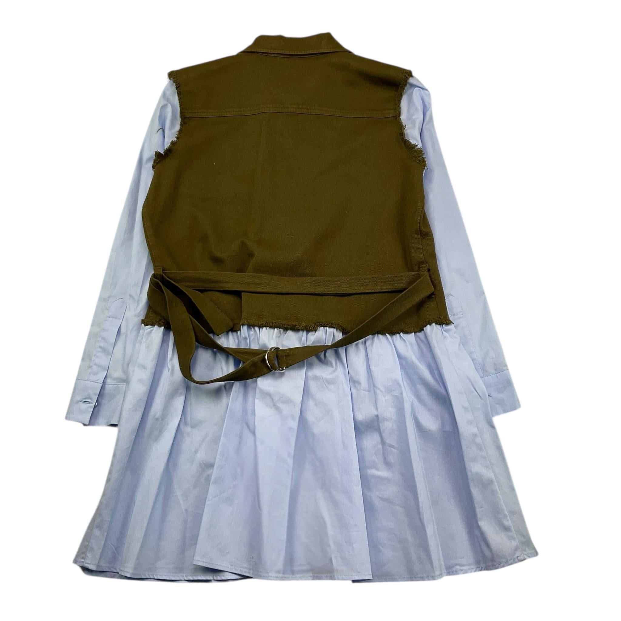 VICOLO abito manica lunga con finto gilet Verde/azzurro per Neonata 3141V00049NX VERDE/AZZURRO VICOLO